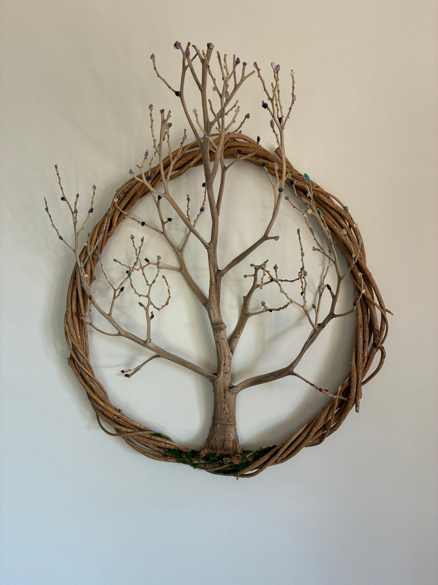 Wreath ~ Tree of Life Wreath with Chakra Crystals