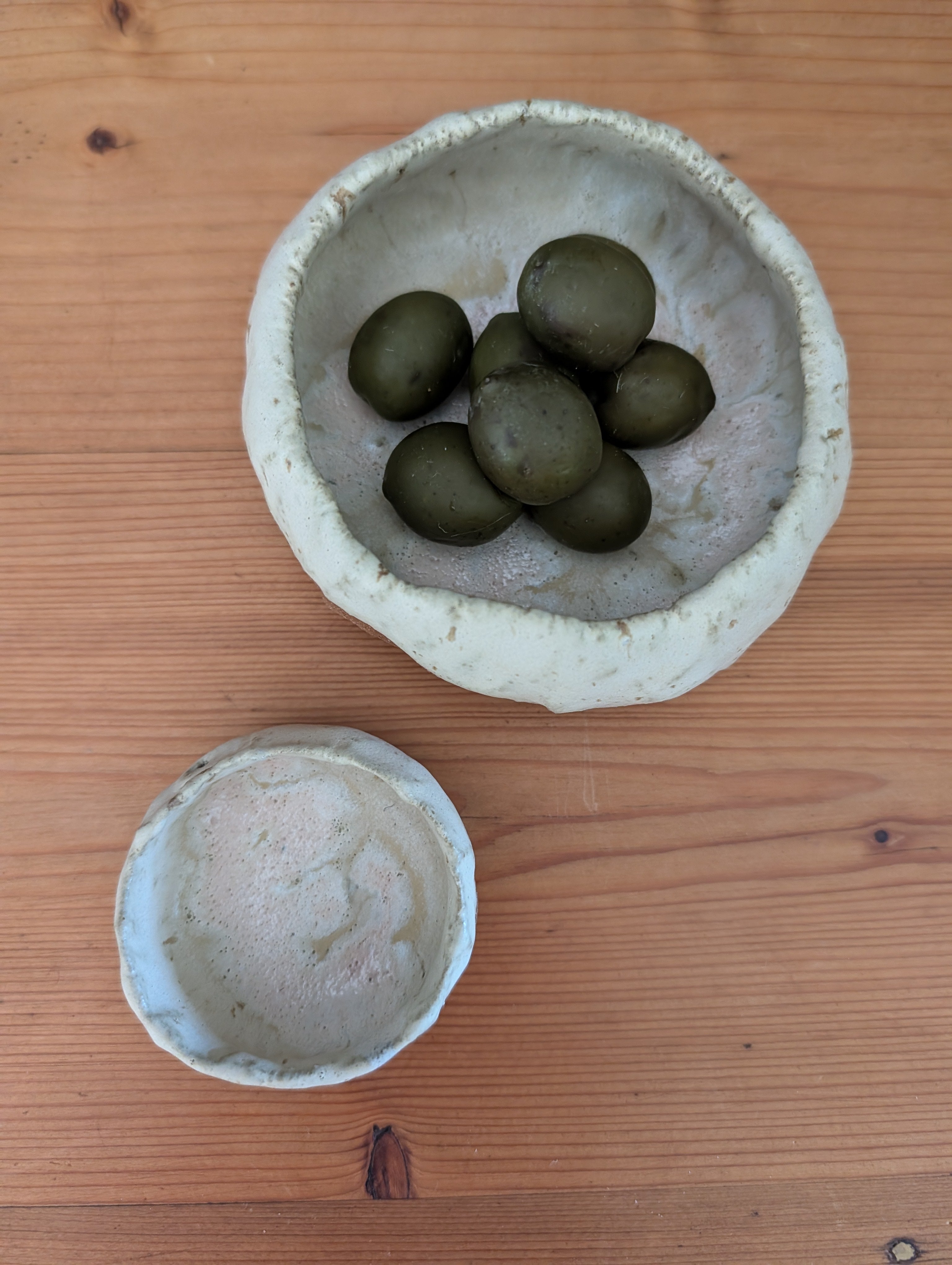 Set of 2 Small Handmade Ceramic Dishes - Earthy Wabi-Sabi Stoneware