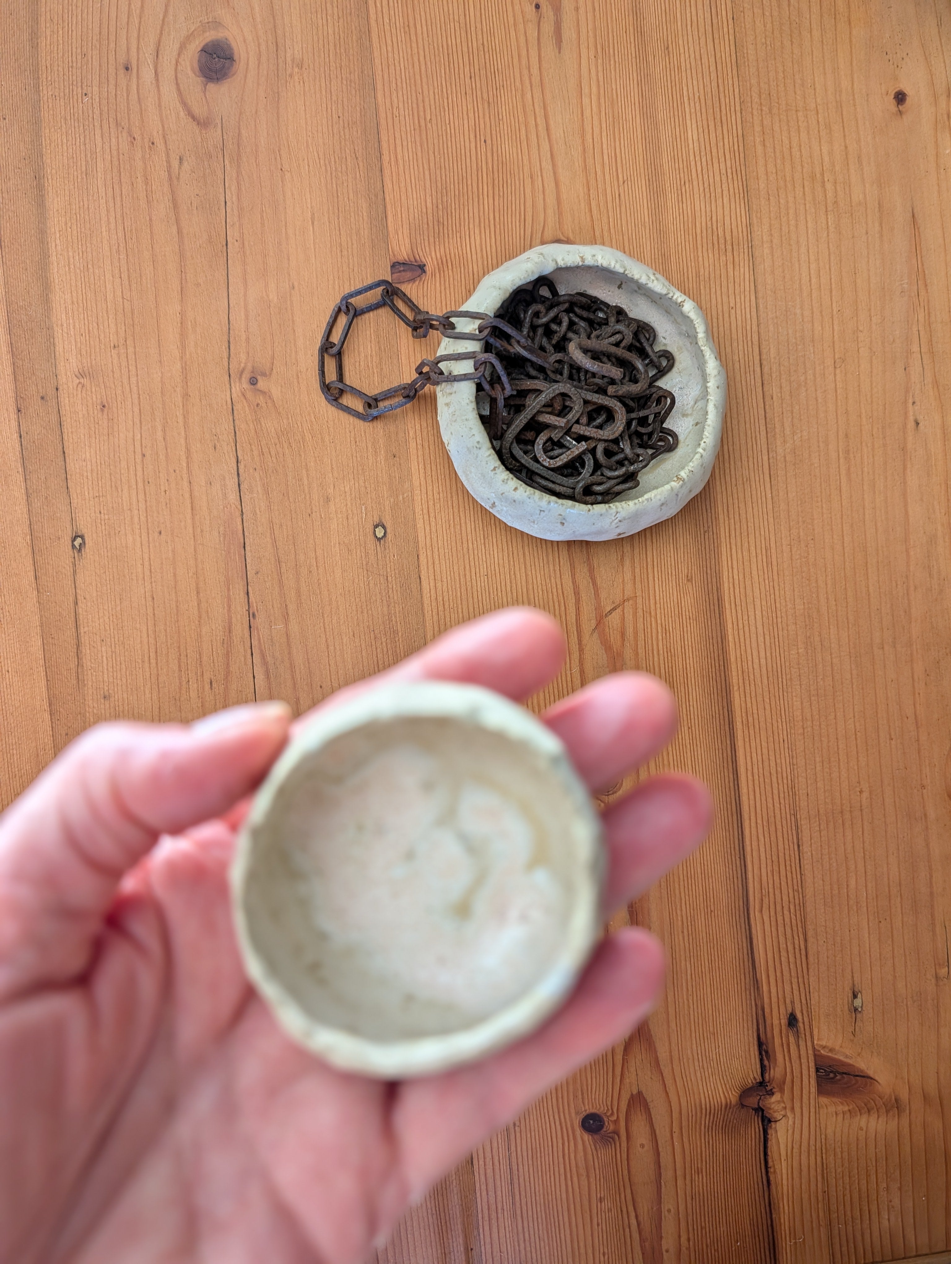 Set of 2 Small Handmade Ceramic Dishes - Earthy Wabi-Sabi Stoneware