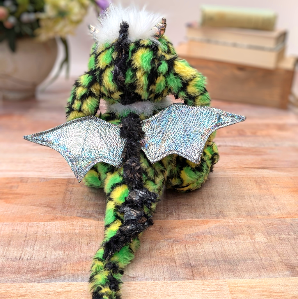 Handmade Green Dragon Bear, OOAK Dragon, Aerolynthor