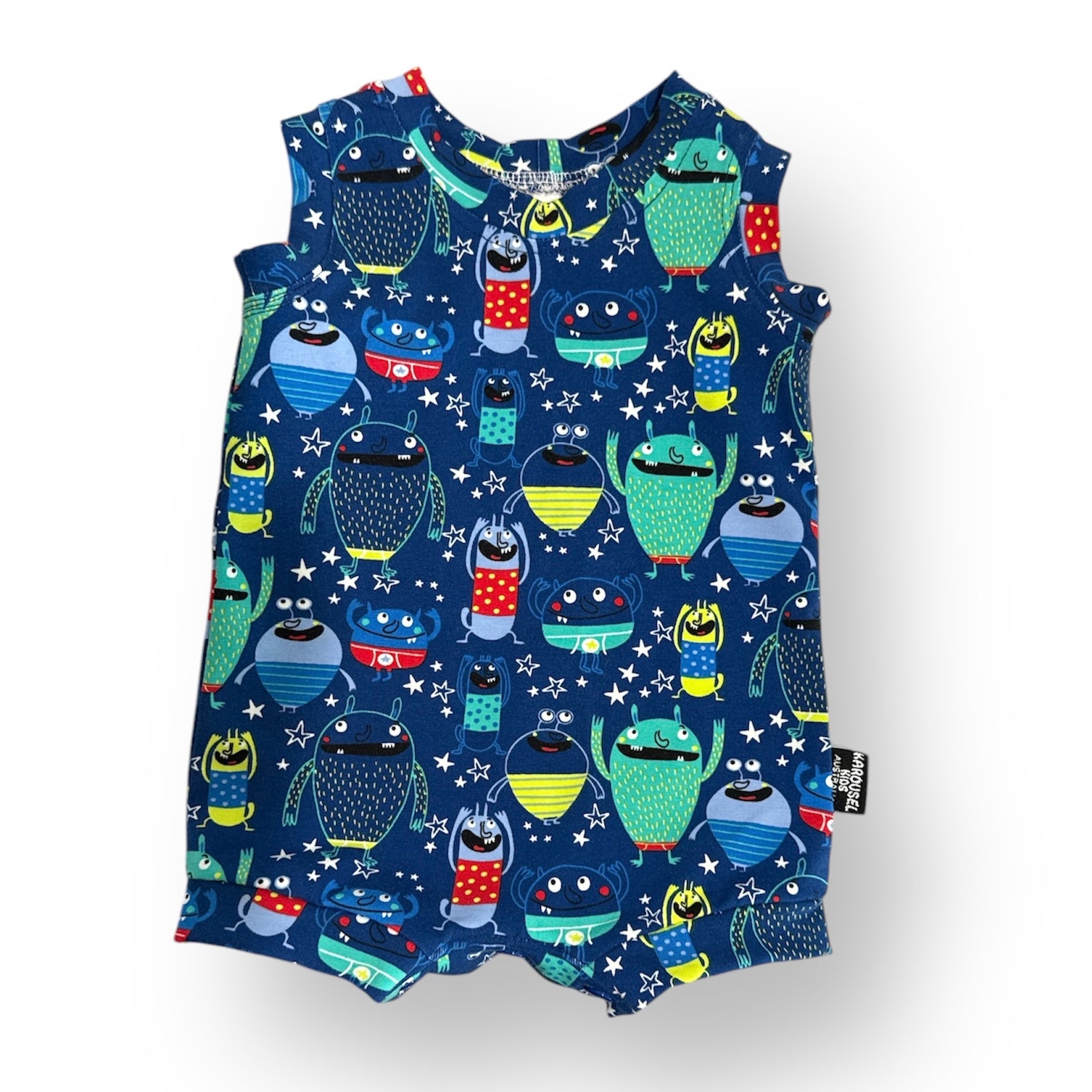 SIZE 000 Monsters Sleeveless Boyleg Romper