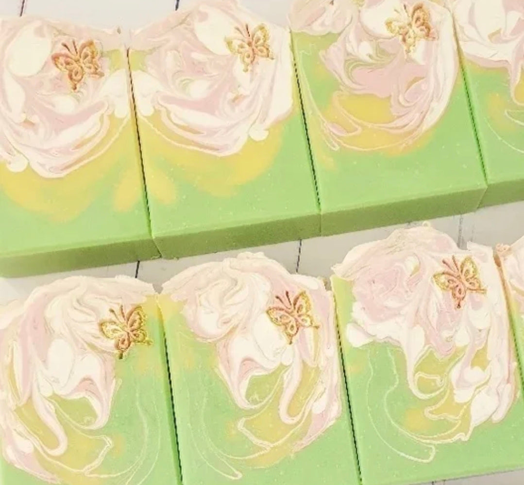 Handmade - 4PK Fragrance Oil Soap - Cherry Blossom & Pear Soap Bars