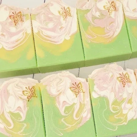 Handmade - 4PK Fragrance Oil Soap - Cherry Blossom & Pear Soap Bars