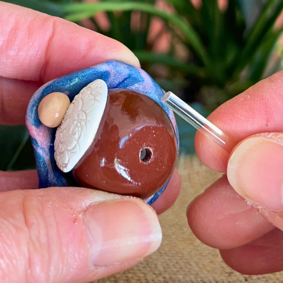 Whimsical polymer gnome trio - Danby, Larkin & Ax