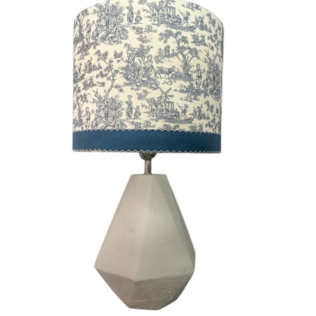 Toile French drum lampshade
