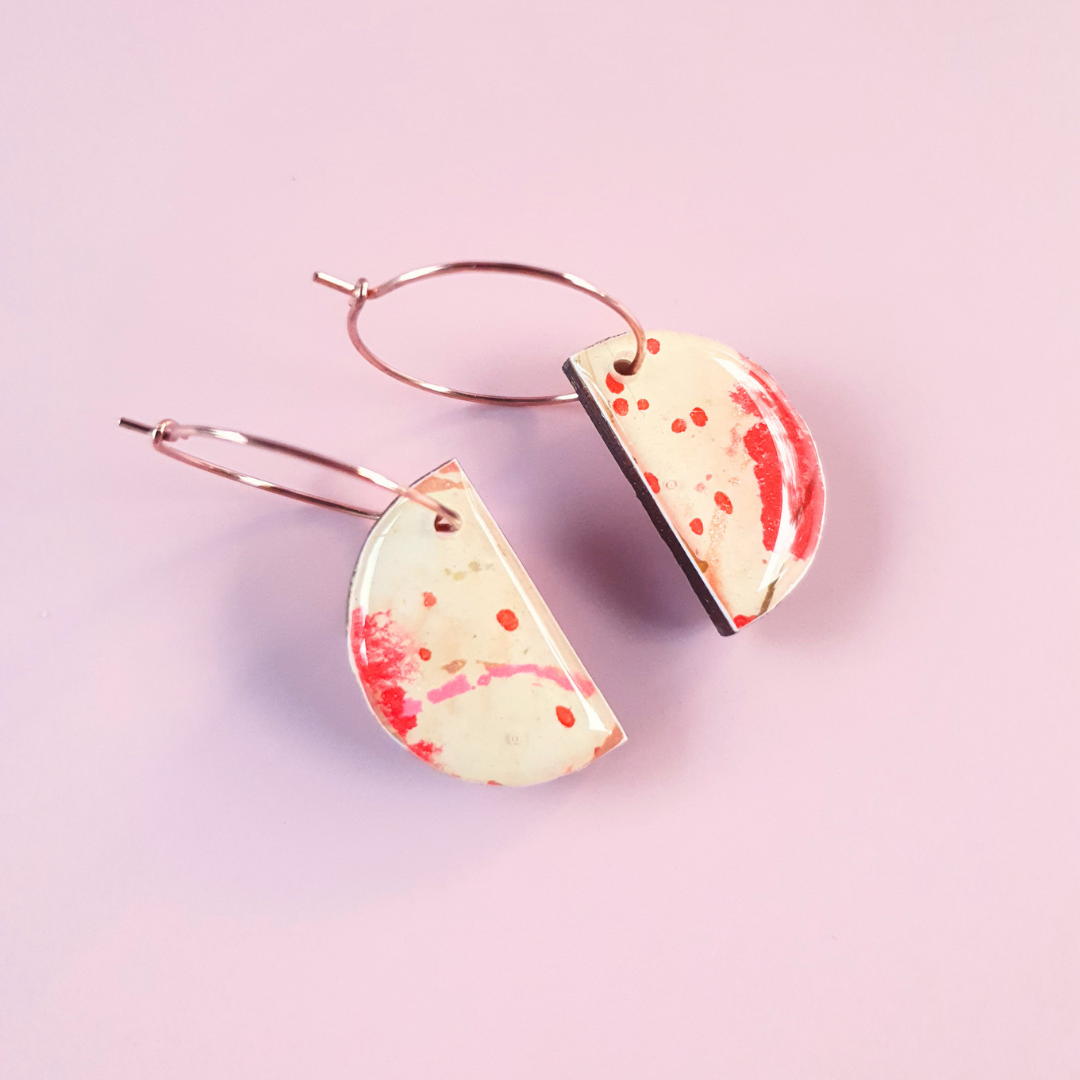 The Ember Collection | Art Earrings | Medium & Large Dangles | Pendant Necklace