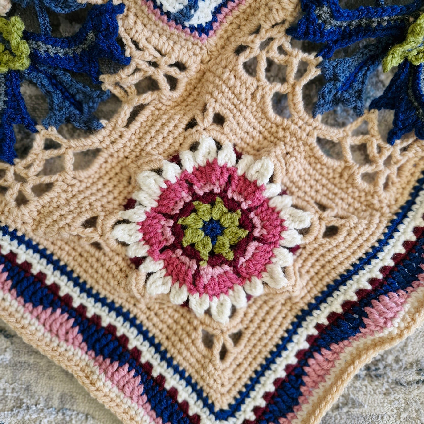 One-of-a-kind handcrafted crocheted heirloom blanket
