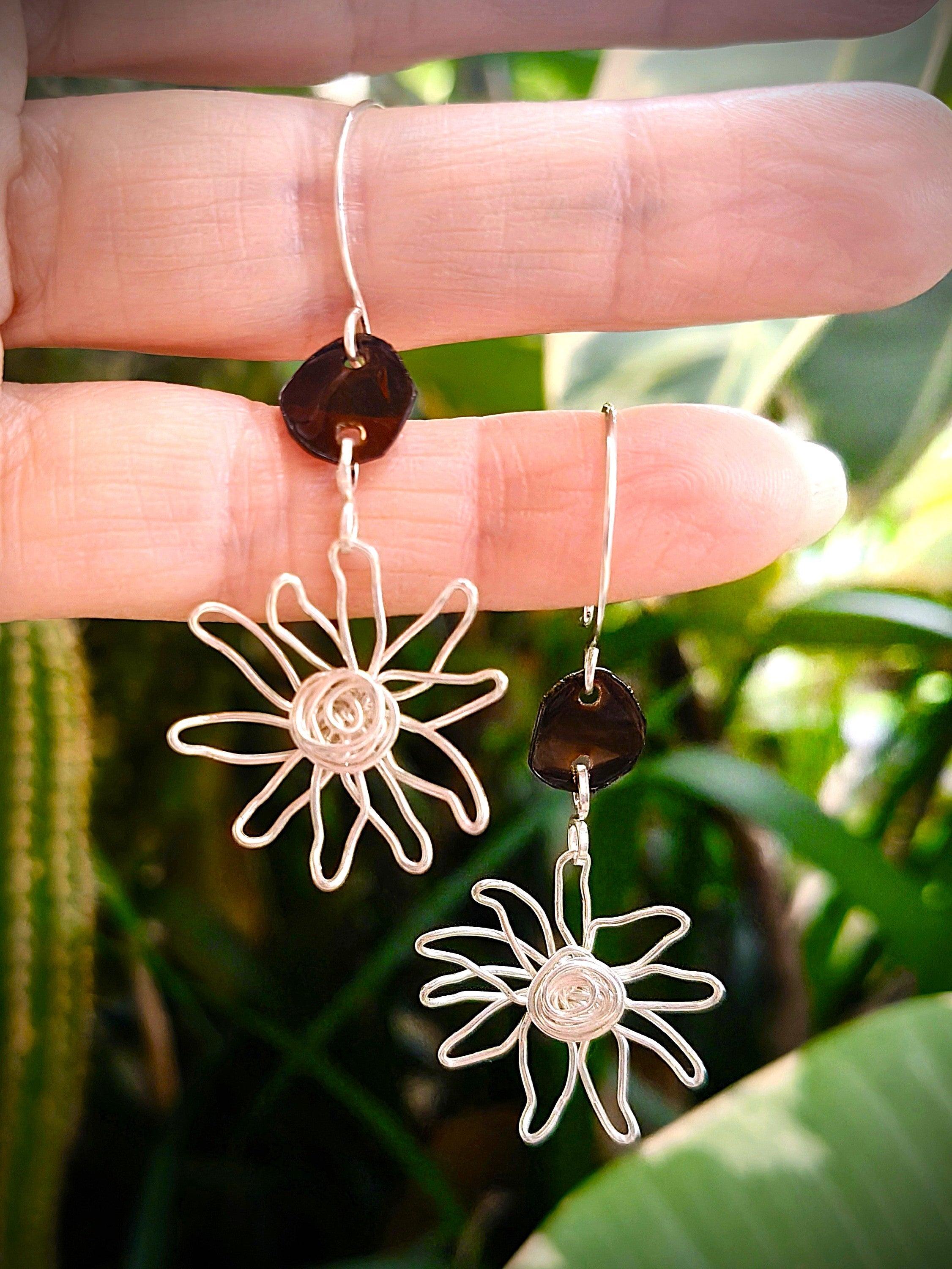 Daisy If I Do | sterling silver flower earrings