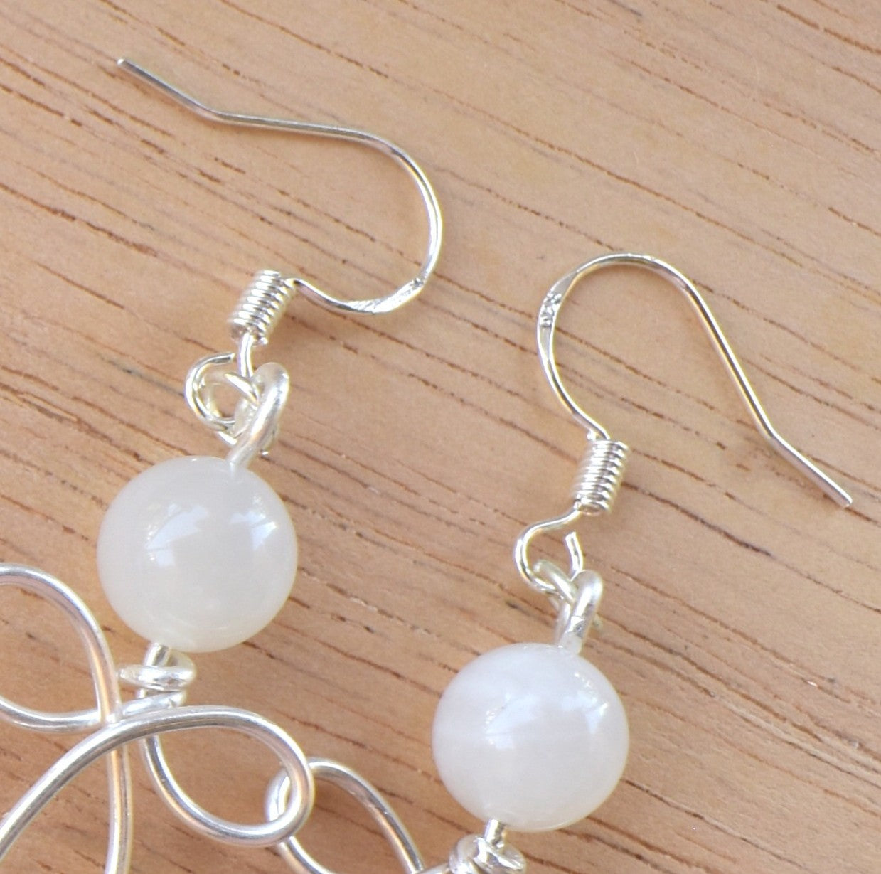 Lunar Ribbon — Handcrafted Silver Filled & Moonstone Earrings