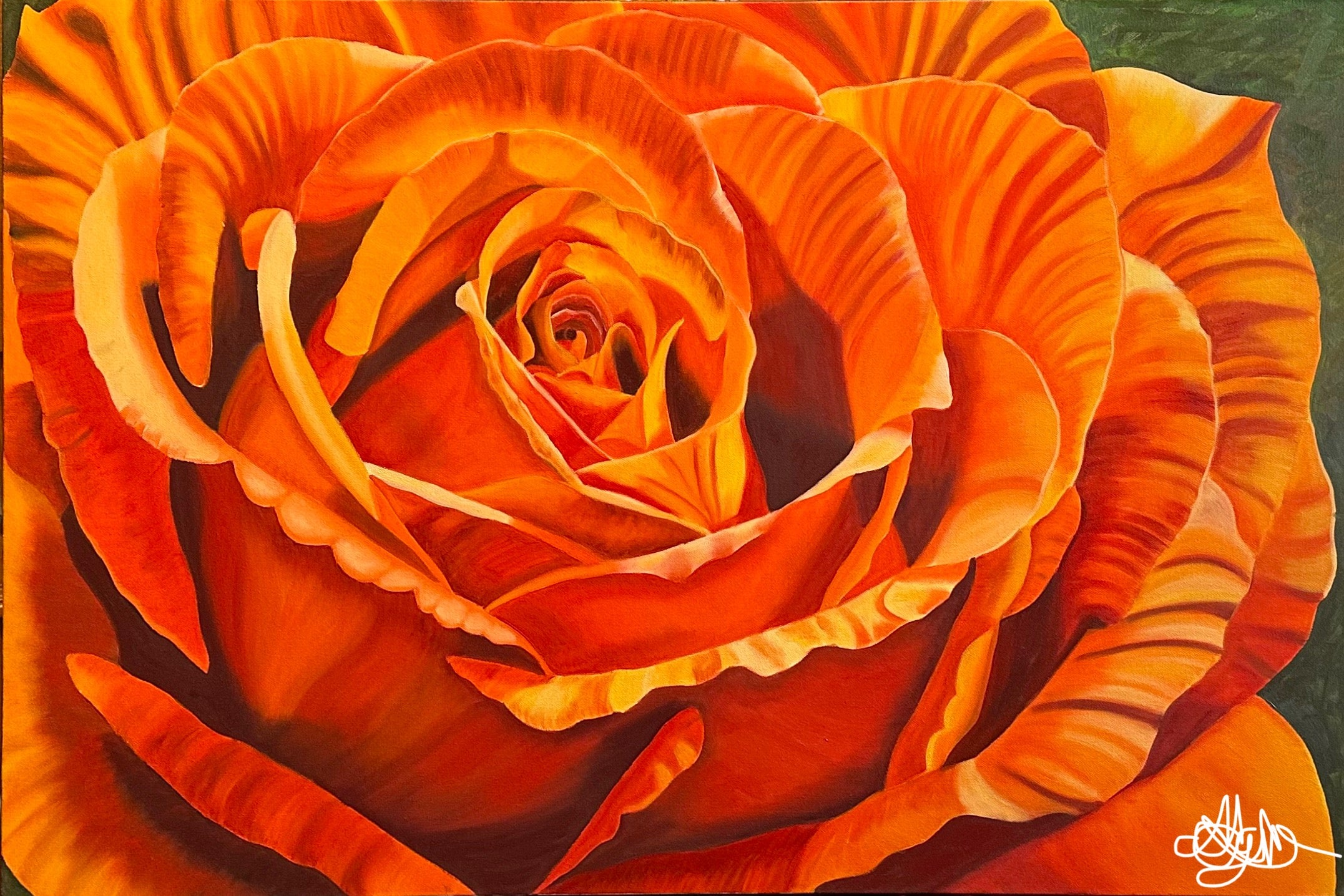 Golden Ember - Oil Painting - Hand Painted