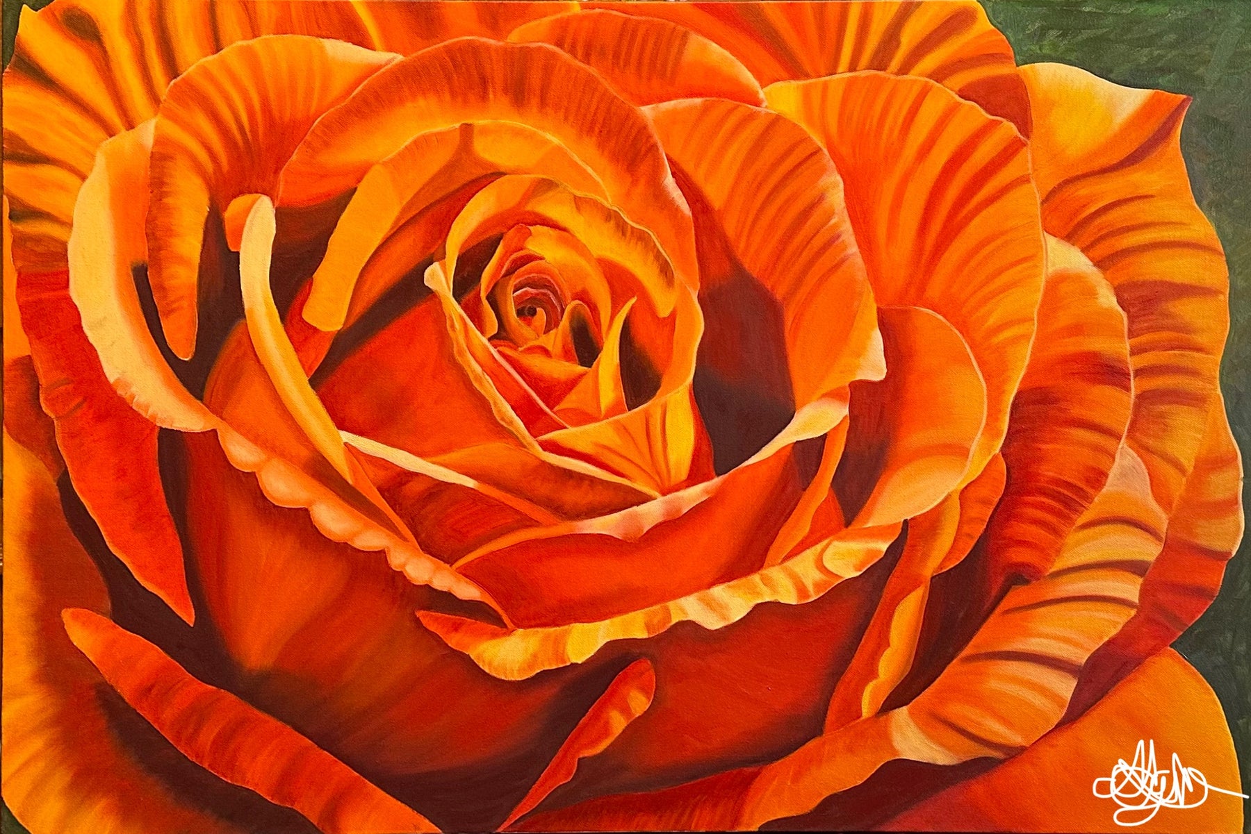 Golden Ember - Oil Painting - Hand Painted