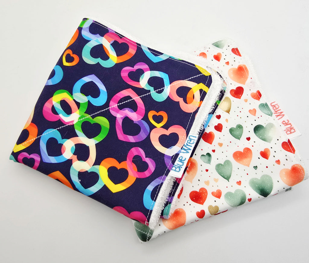 Two Heart Design Wash Cloths Gift Set and more