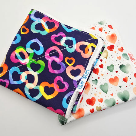Two Heart Design Wash Cloths Gift Set and more