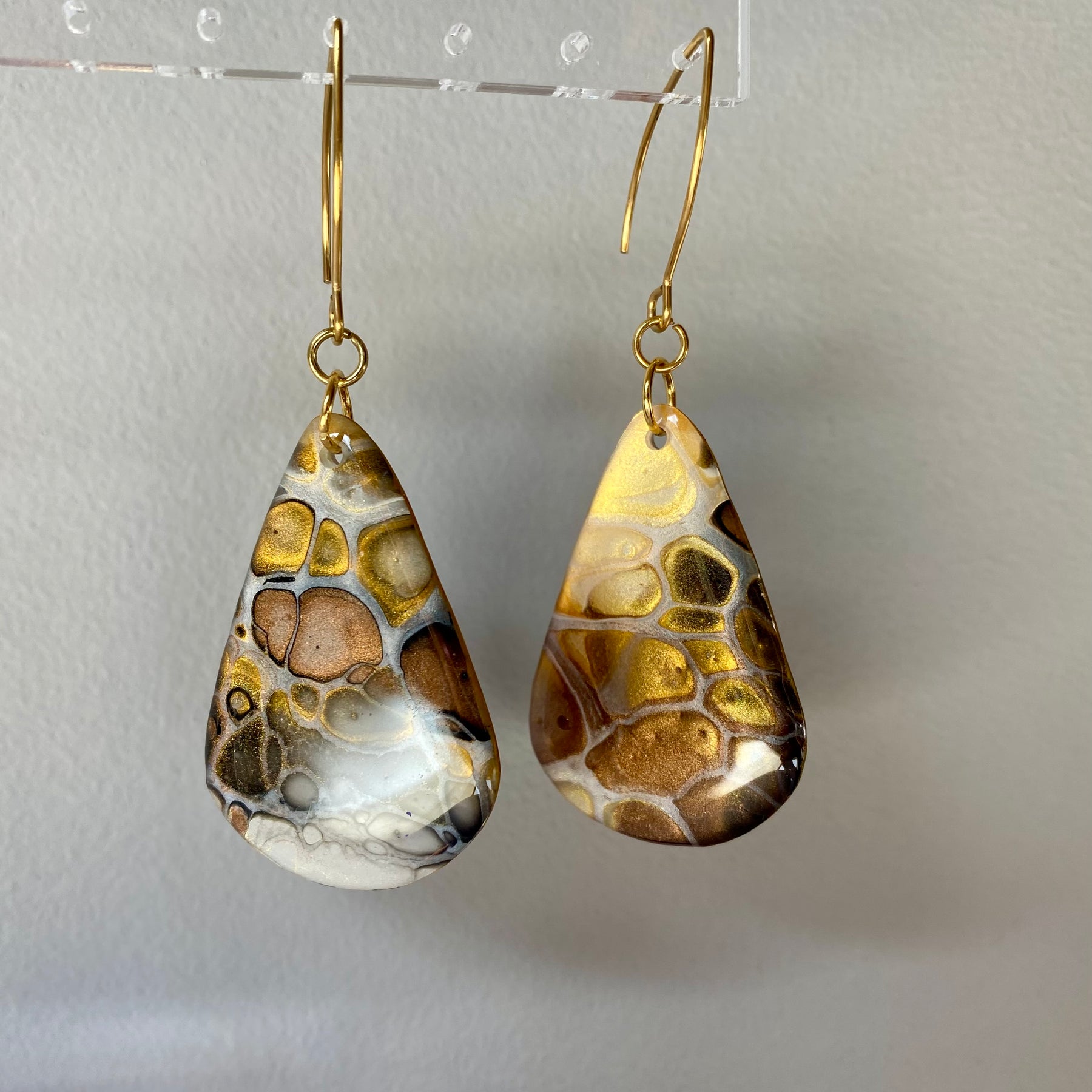 Artisan unmatched Painted Earrings