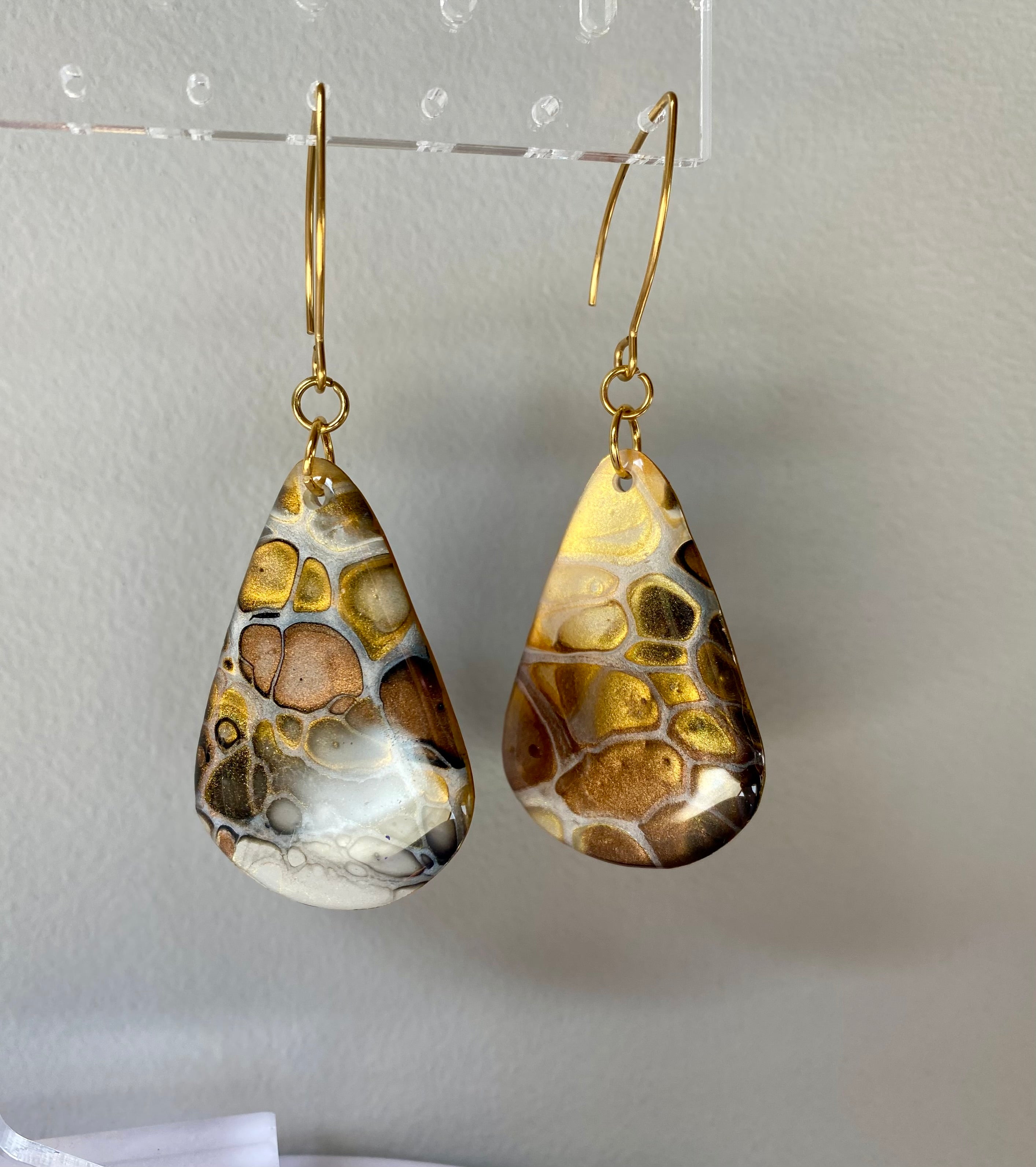 Artisan unmatched Painted Earrings