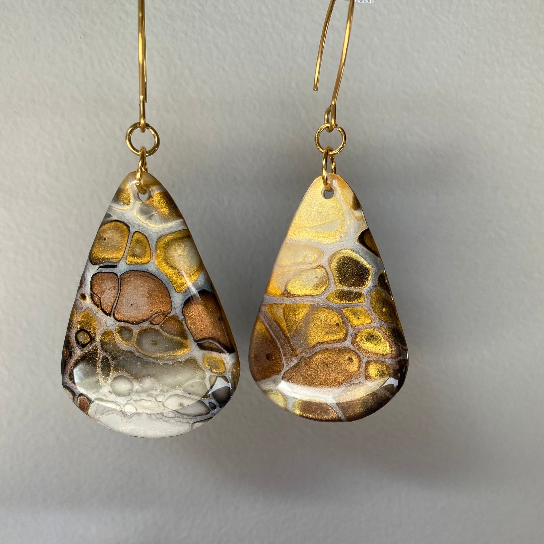 Artisan unmatched Painted Earrings