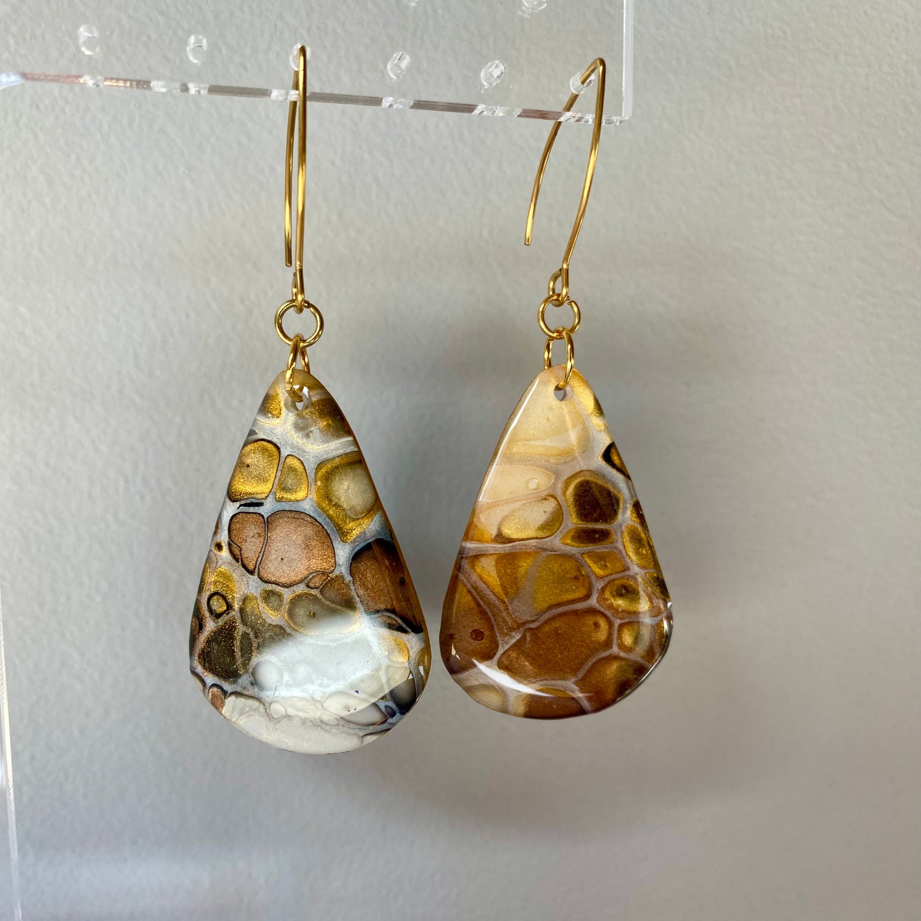 Artisan unmatched Painted Earrings