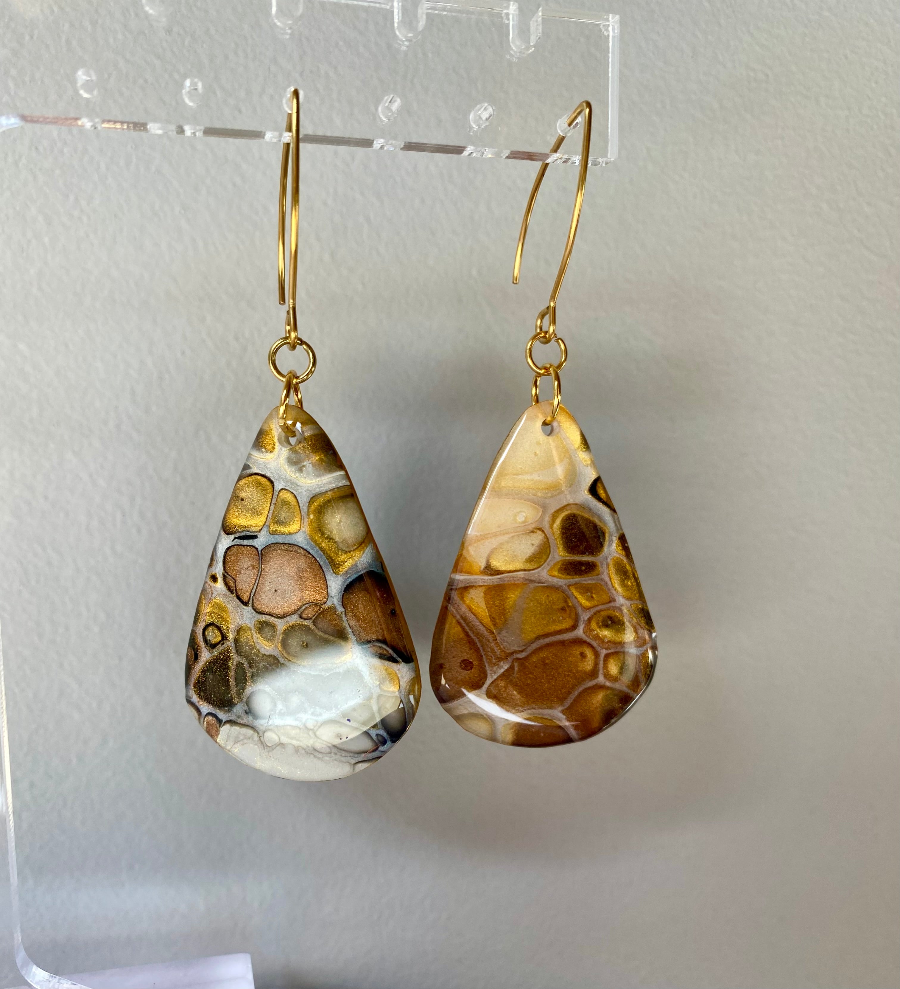 Artisan unmatched Painted Earrings