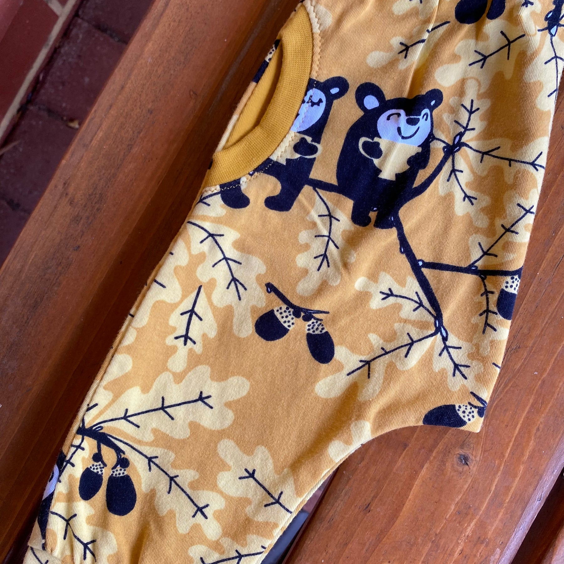 Mustard Woodland Print Grunge Pants Size 0