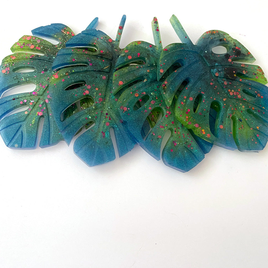 Resin Monstera Coasters