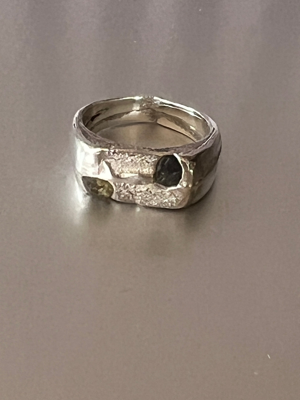“Bay of Fires” sterling silver ring -Size “Q”