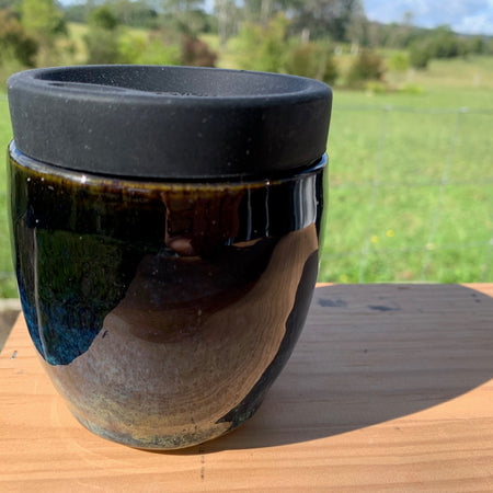 Handmade Ceramic Travel Mug - Midnight Blue