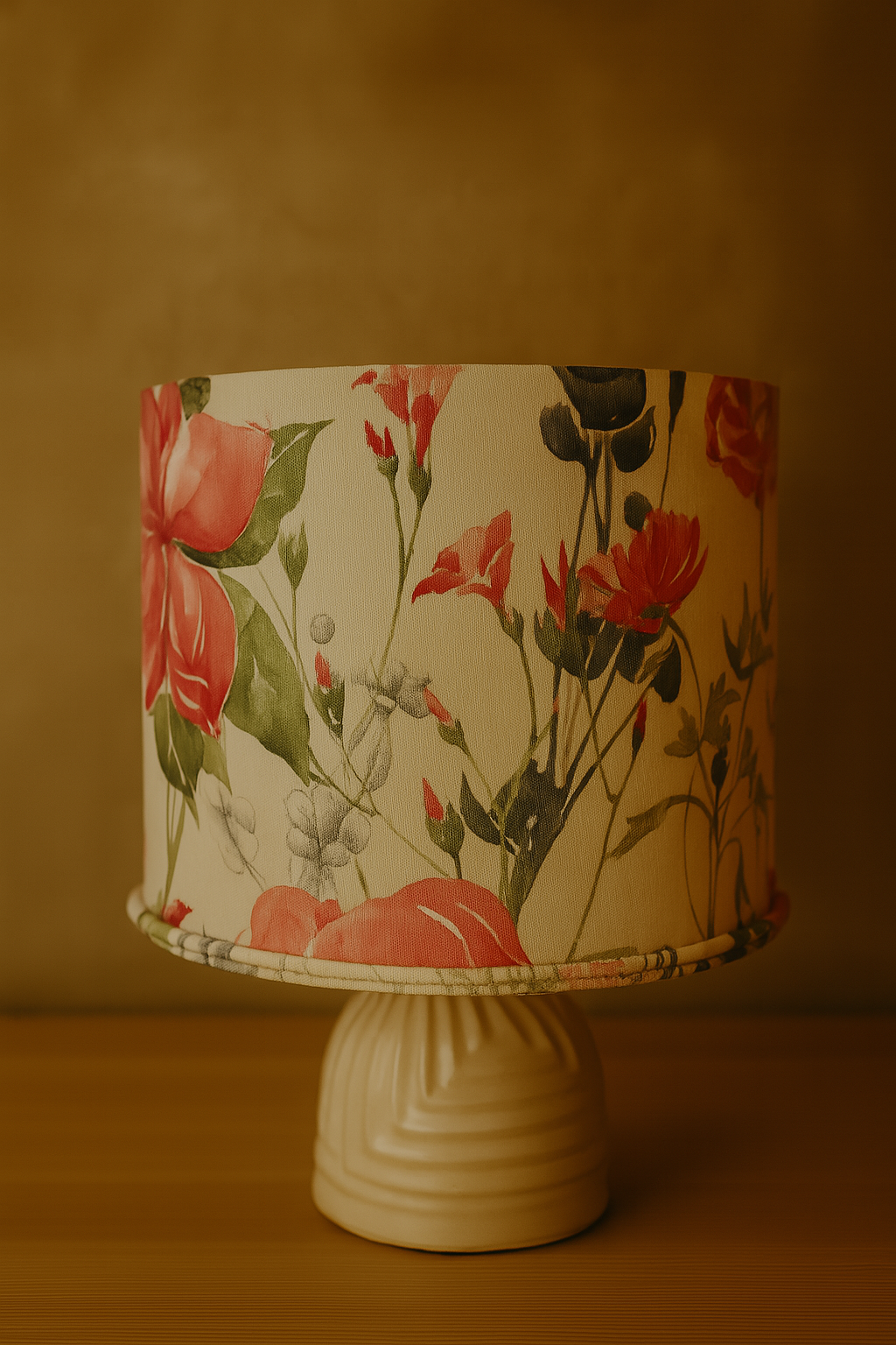 Melissa Drum lampshade with piping