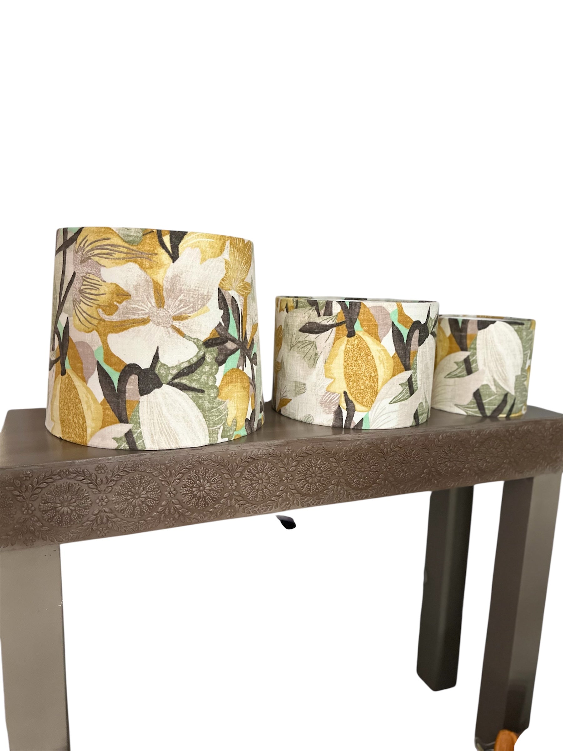 Amber Citrus Linen empire lampshade