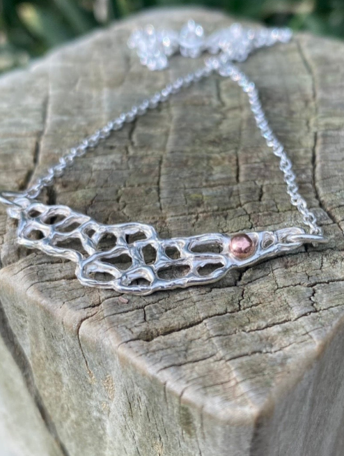 Delicate Strength Necklace | Handmade Sterling Silver & Copper