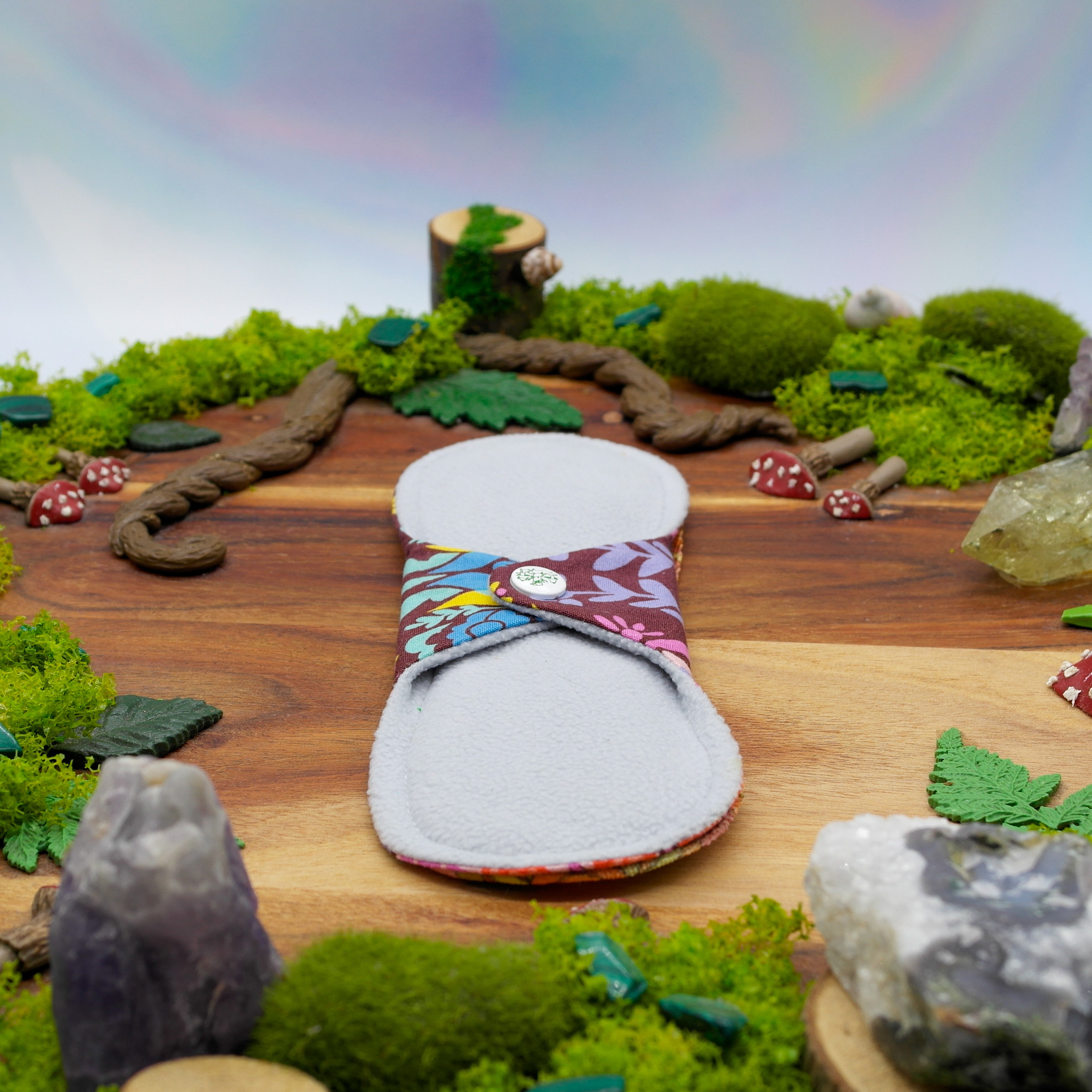 OOAK reusable cloth pad 8" Heavy (mishmash) - Honey boho