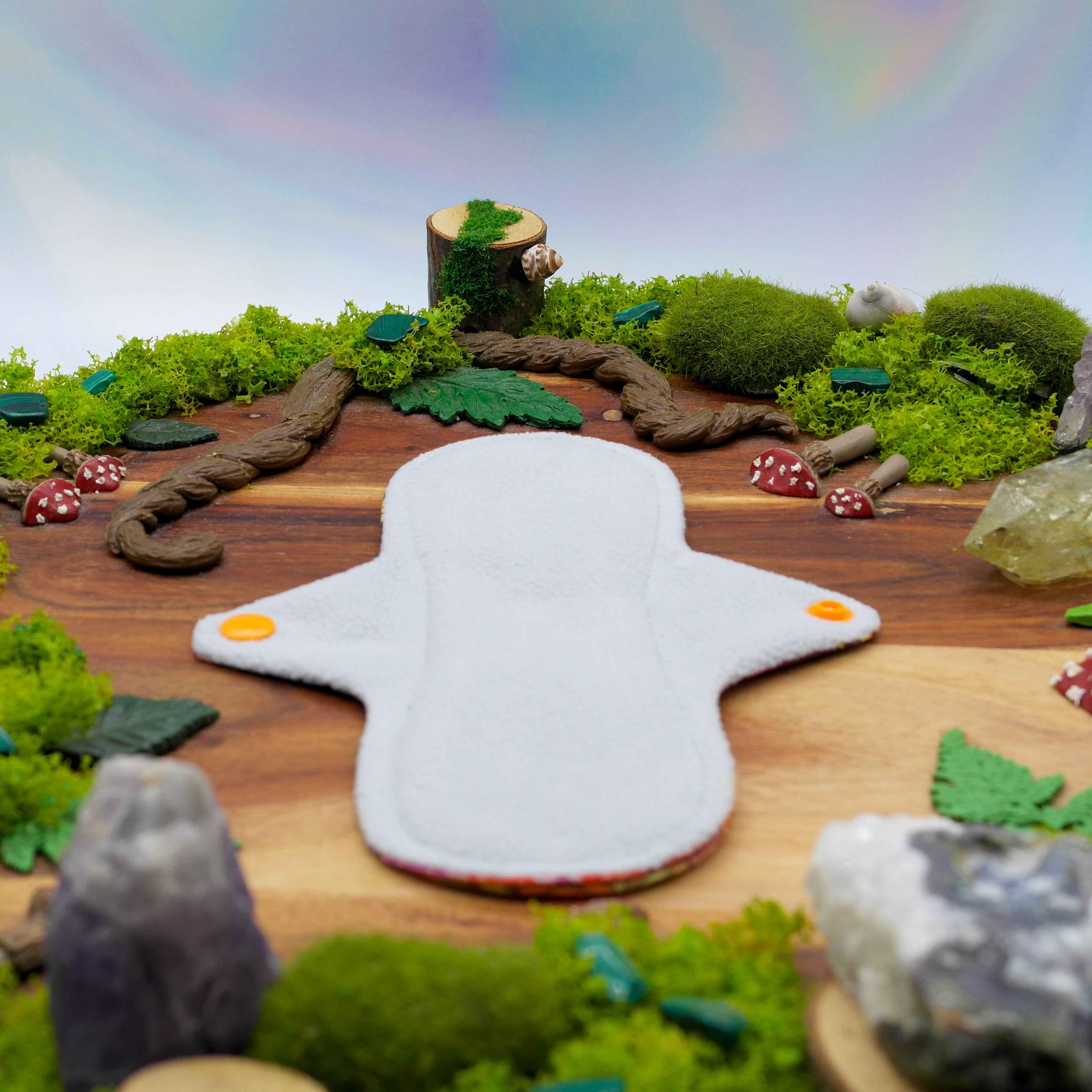 OOAK reusable cloth pad 8" Heavy (mishmash) - Honey boho