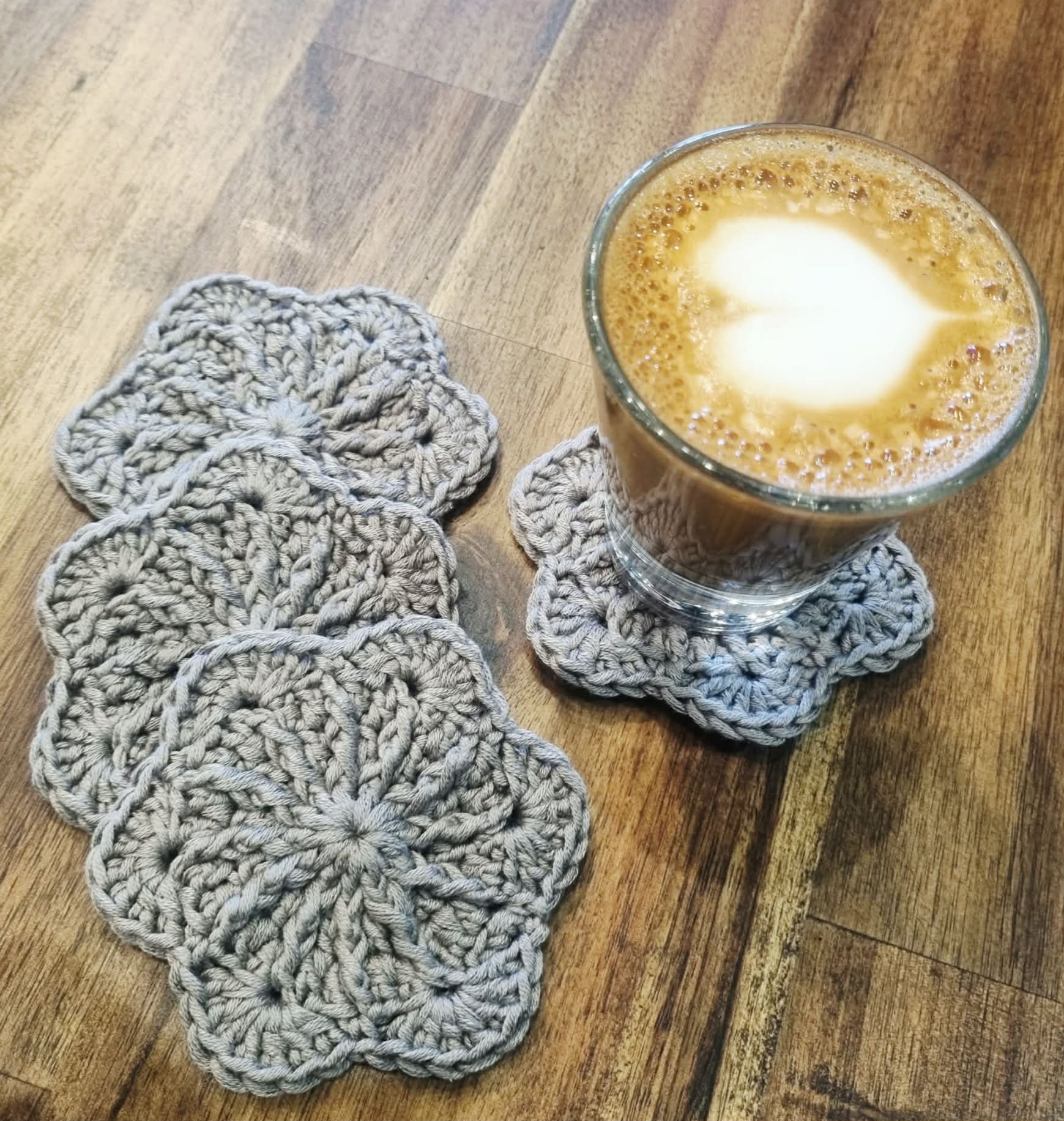 Mini Boho Crochet Coasters | Set of 4 | Made to order