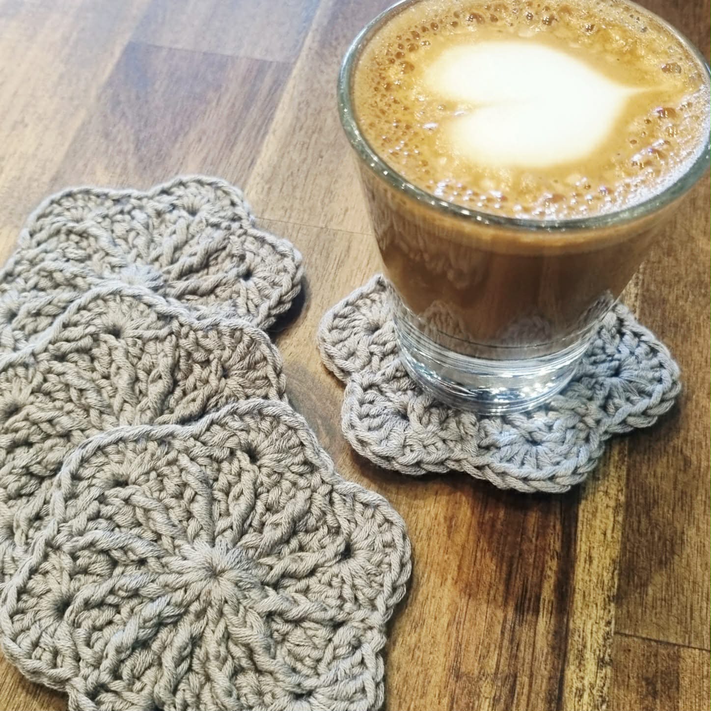 Mini Boho Crochet Coasters | Set of 4 | Made to order