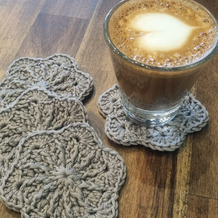 Mini Boho Crochet Coasters | Set of 4 | Made to order