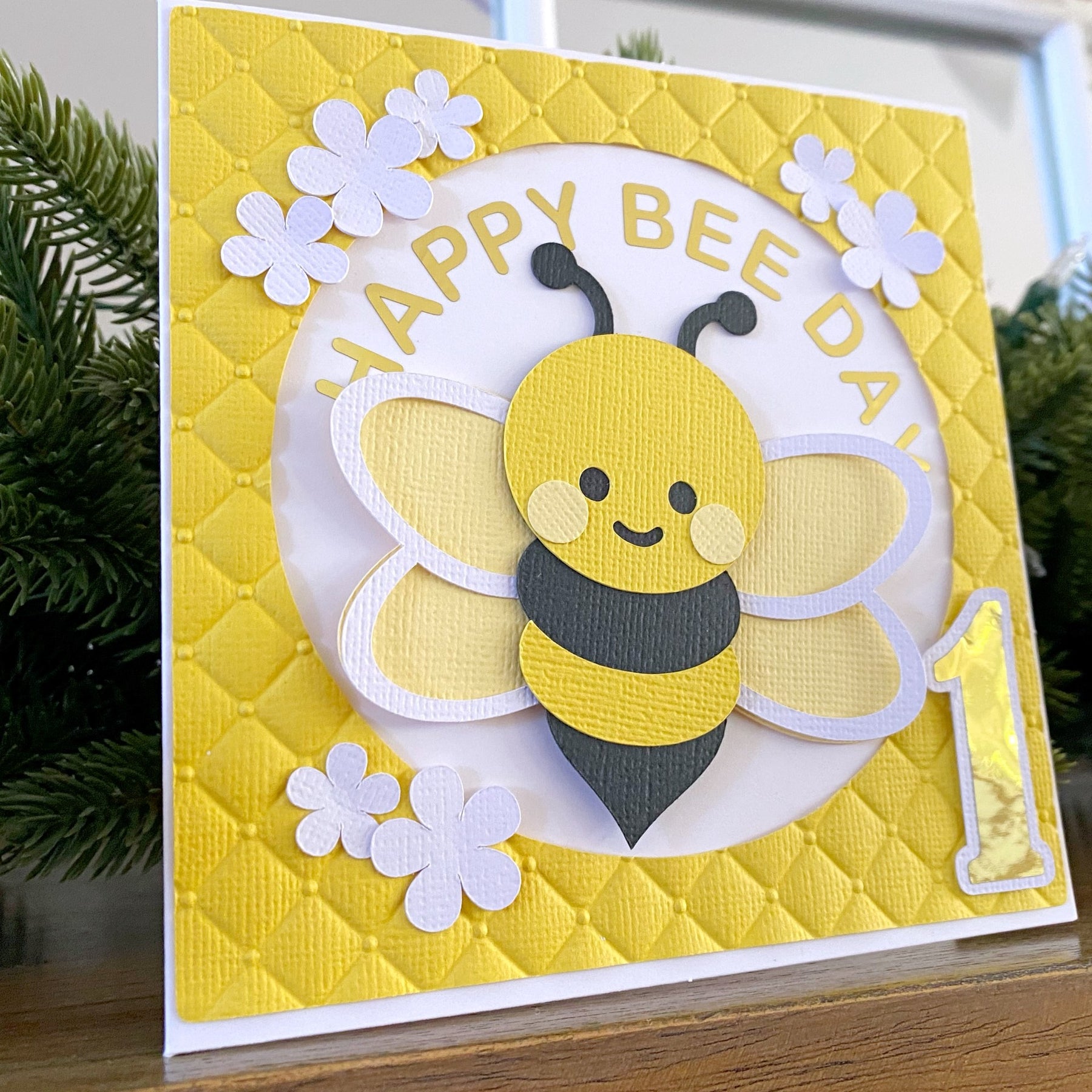 Happy Bee Day birthday card.