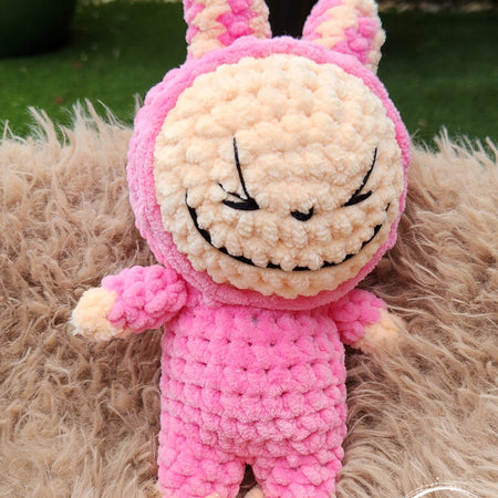 Hand crocheted Smiling Bunny Doll
