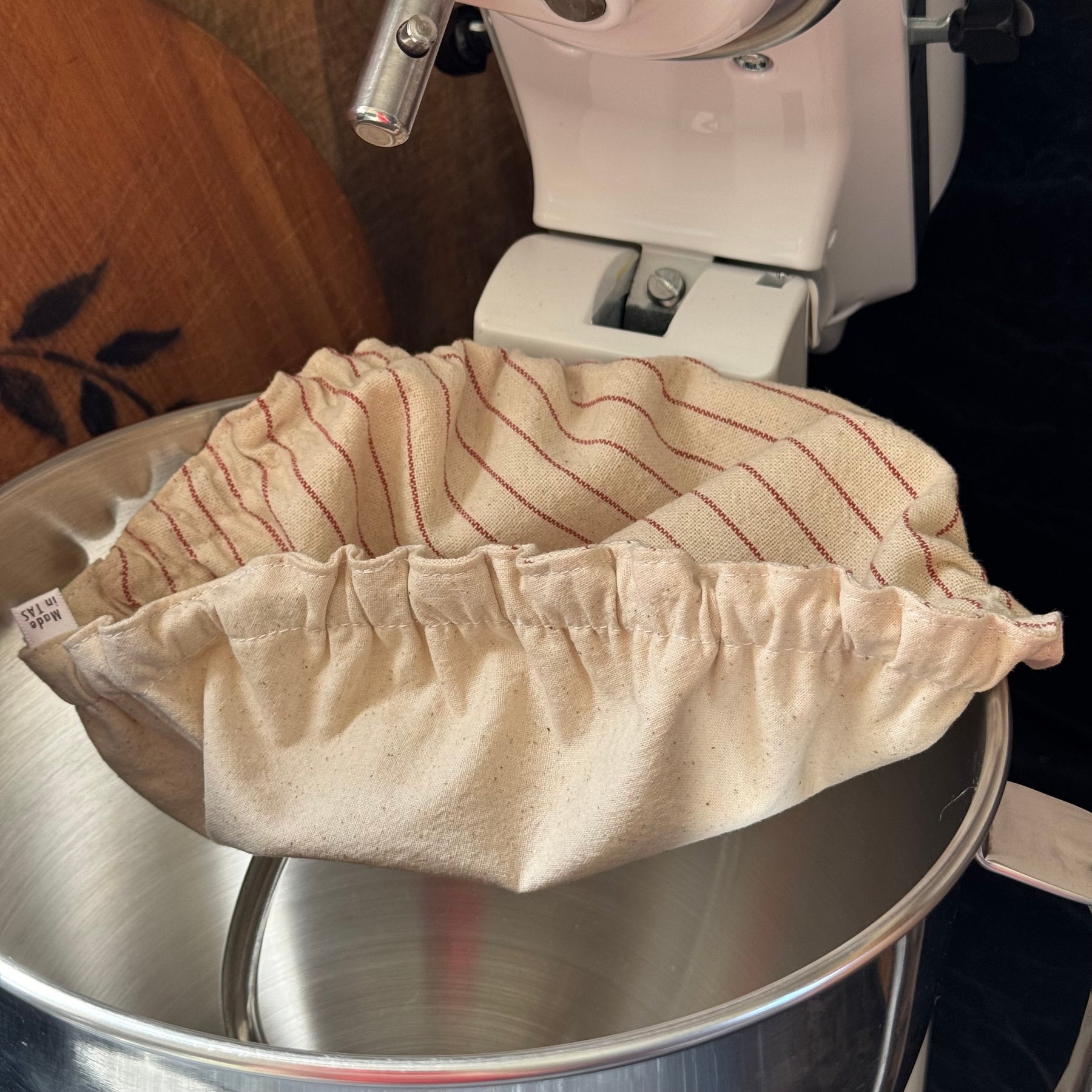 Reusable Christmas Pudding Bowl Covers & Matching Frilled Jar Cover | Reversible Natural Cotton