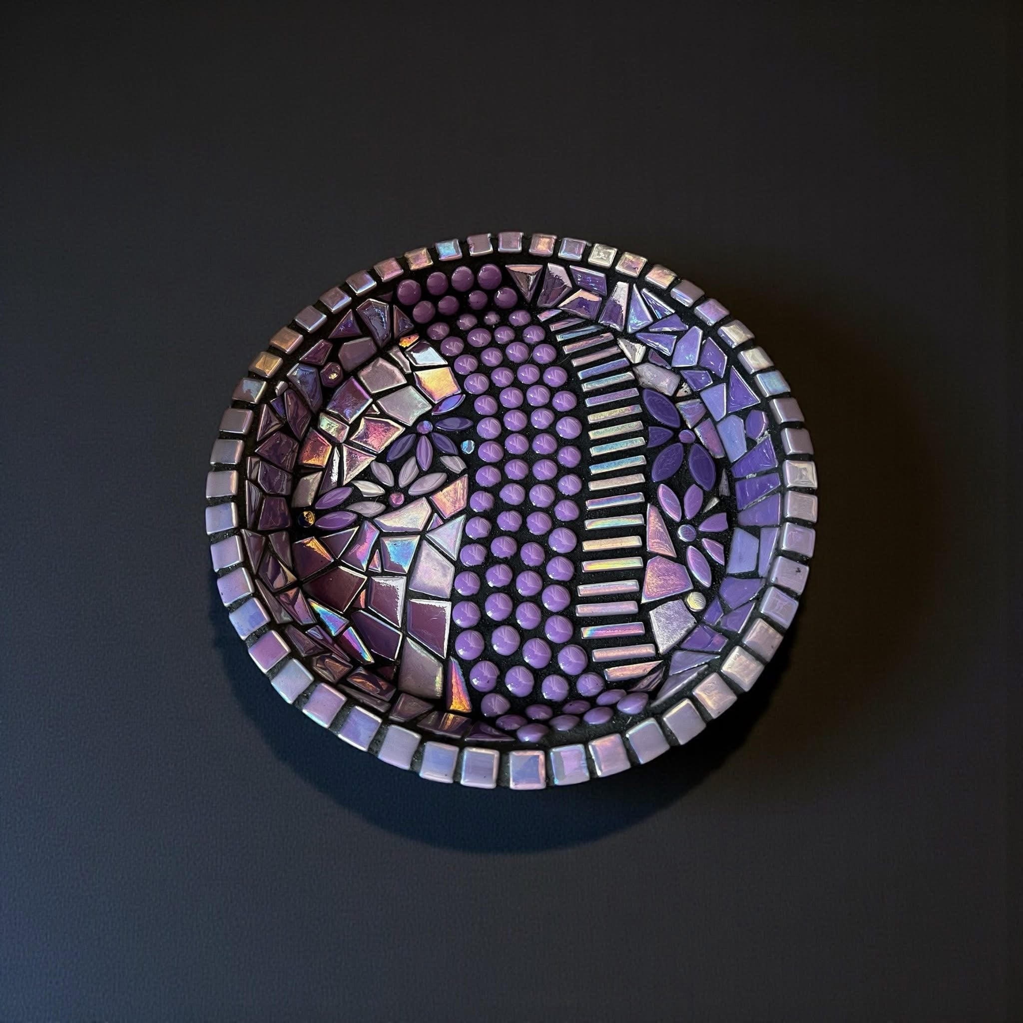 Mosaic Bee Baths.