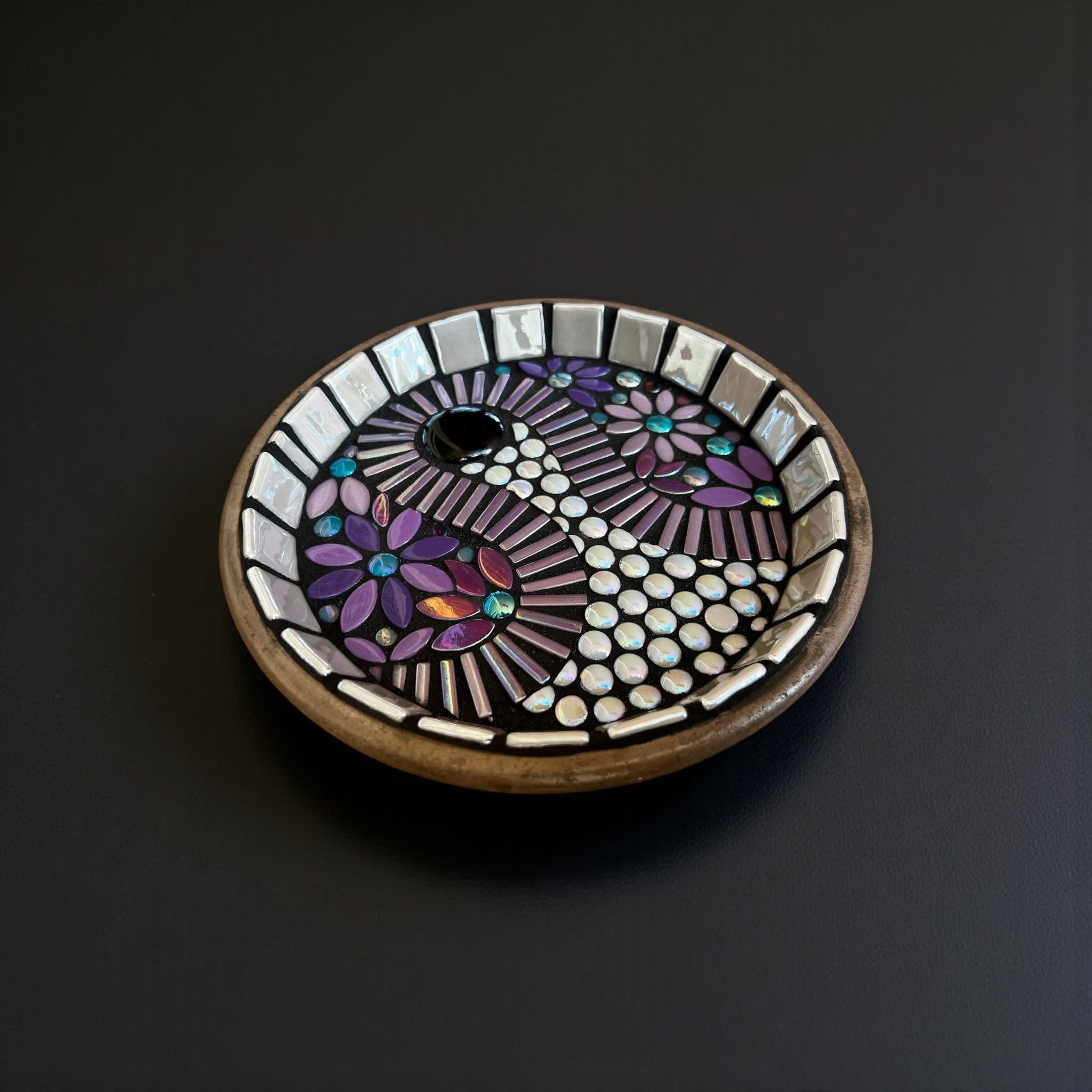 Mosaic Bee Baths.