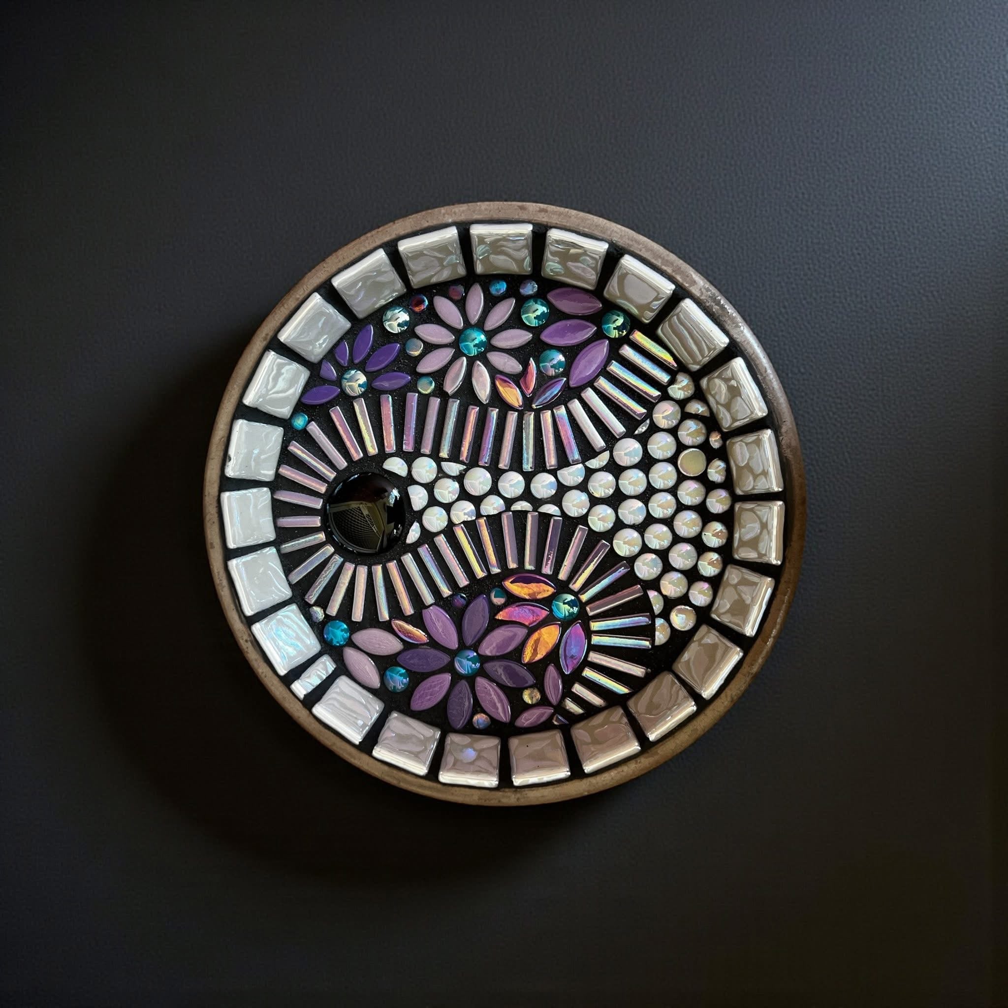 Mosaic Bee Baths.