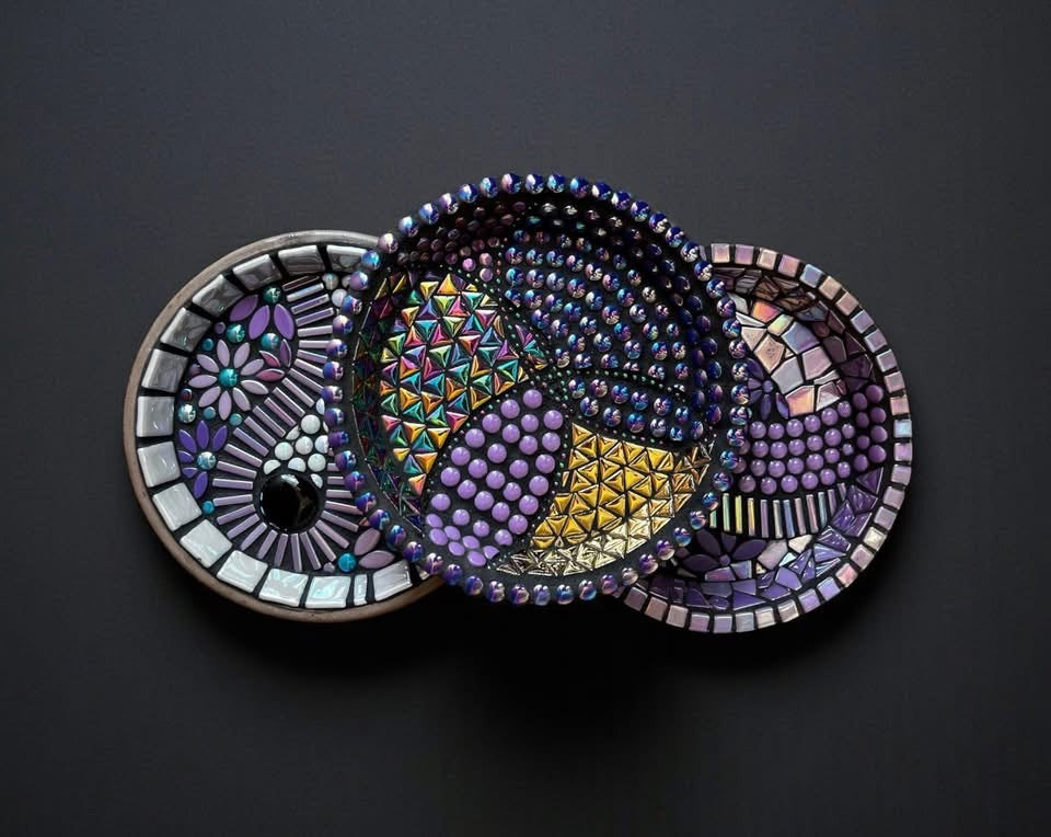 Mosaic Bee Baths.