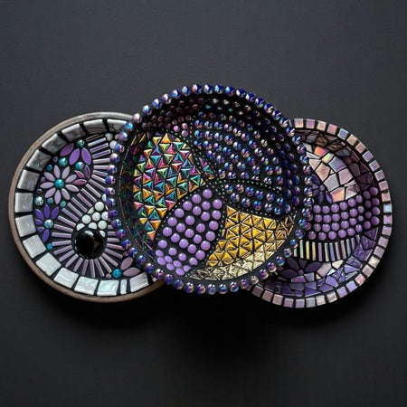 Mosaic Bee Baths.