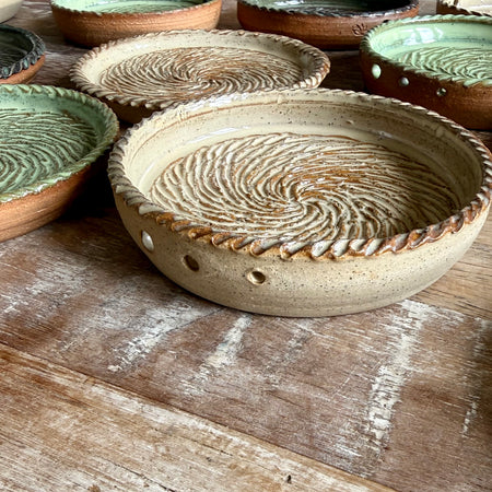 The Gathering Dish | Handmade Ceramic Garlic Grater, Herb & Dipping Dish - Made to Order