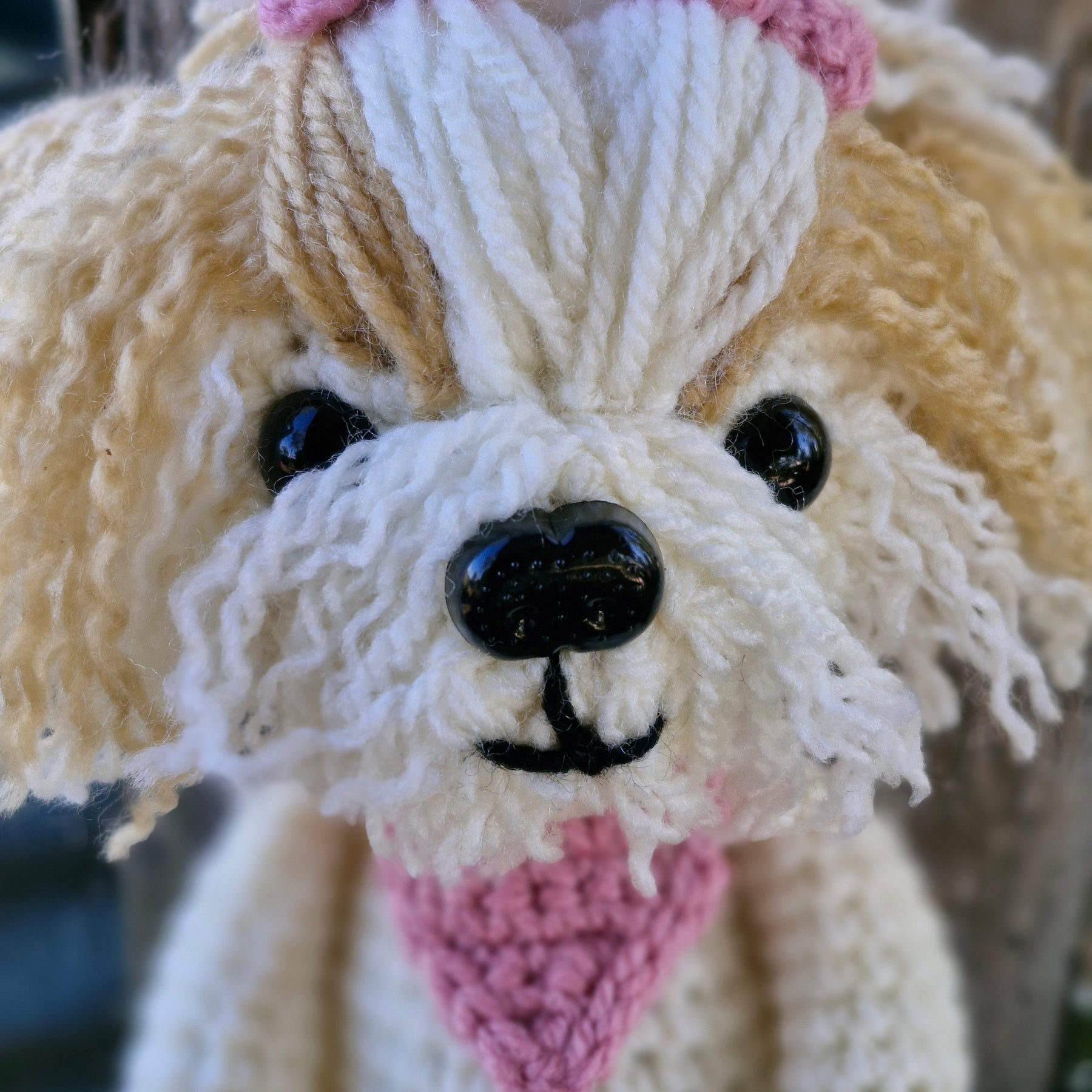 Super cute Handmade Crochet Maltese /Poodle Puppy