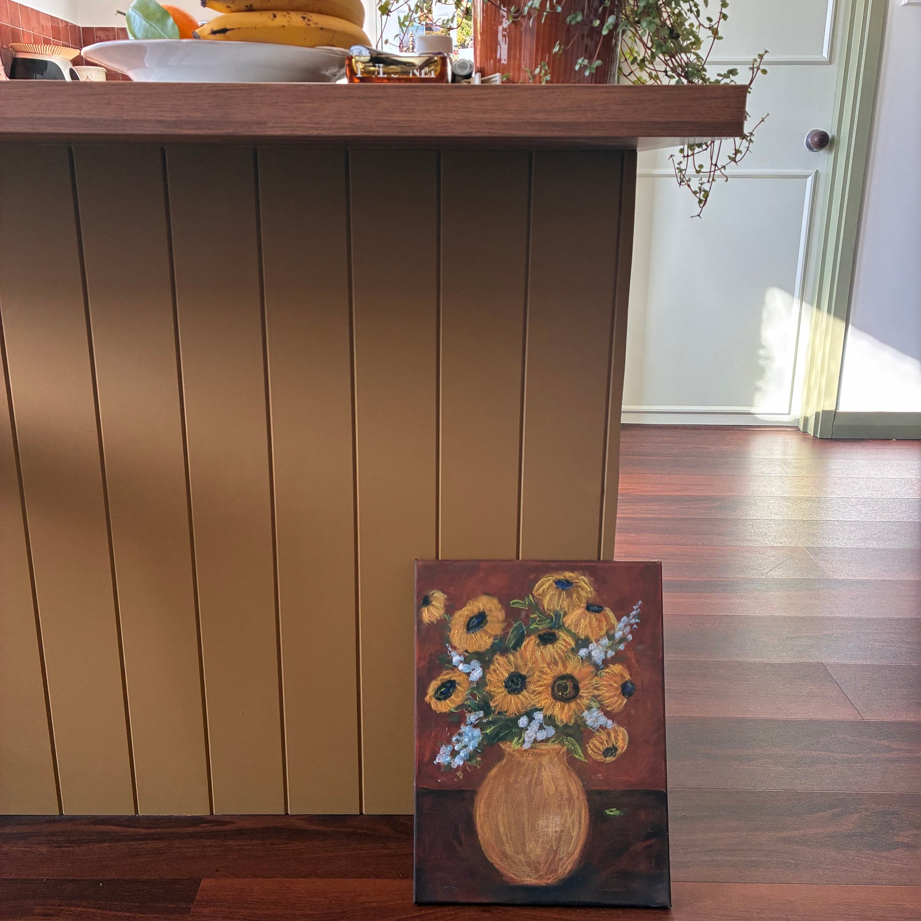 Original sunflower painting on canvas