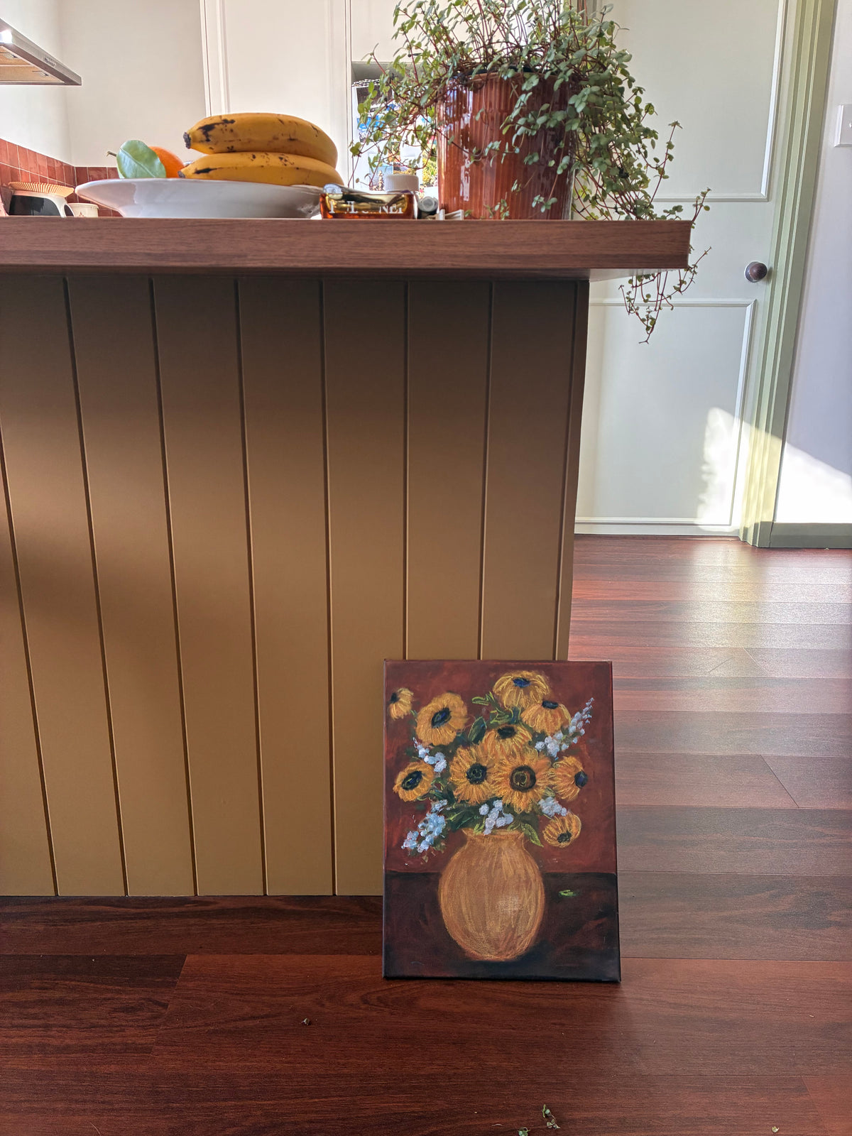 Original sunflower painting on canvas