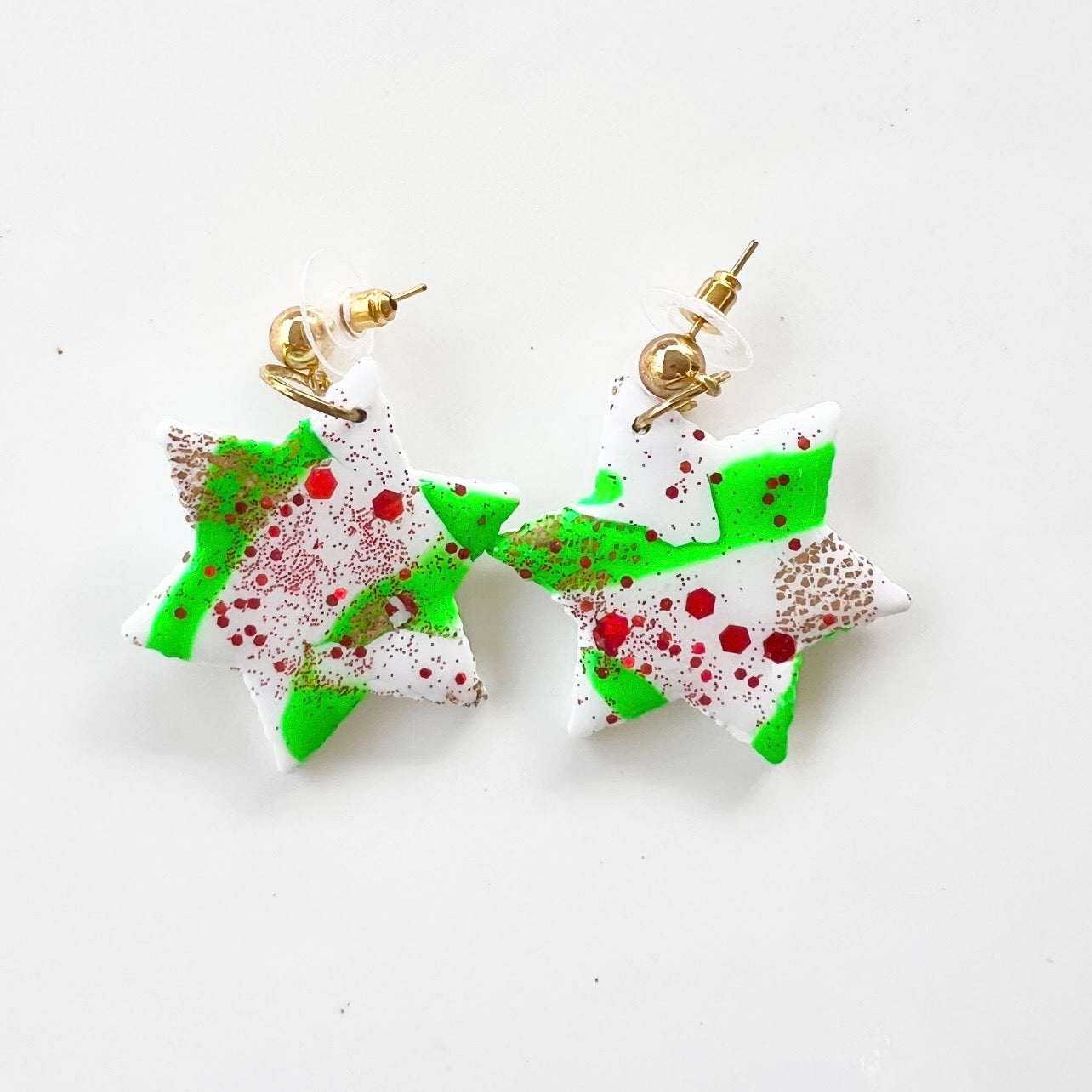 Earrings~Polymer Clay ~Resin~Christmas Dangles