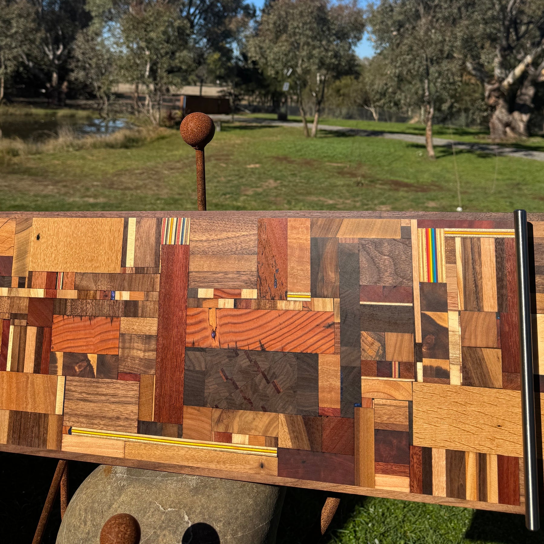 Chaos pattern Serving Board with Handles