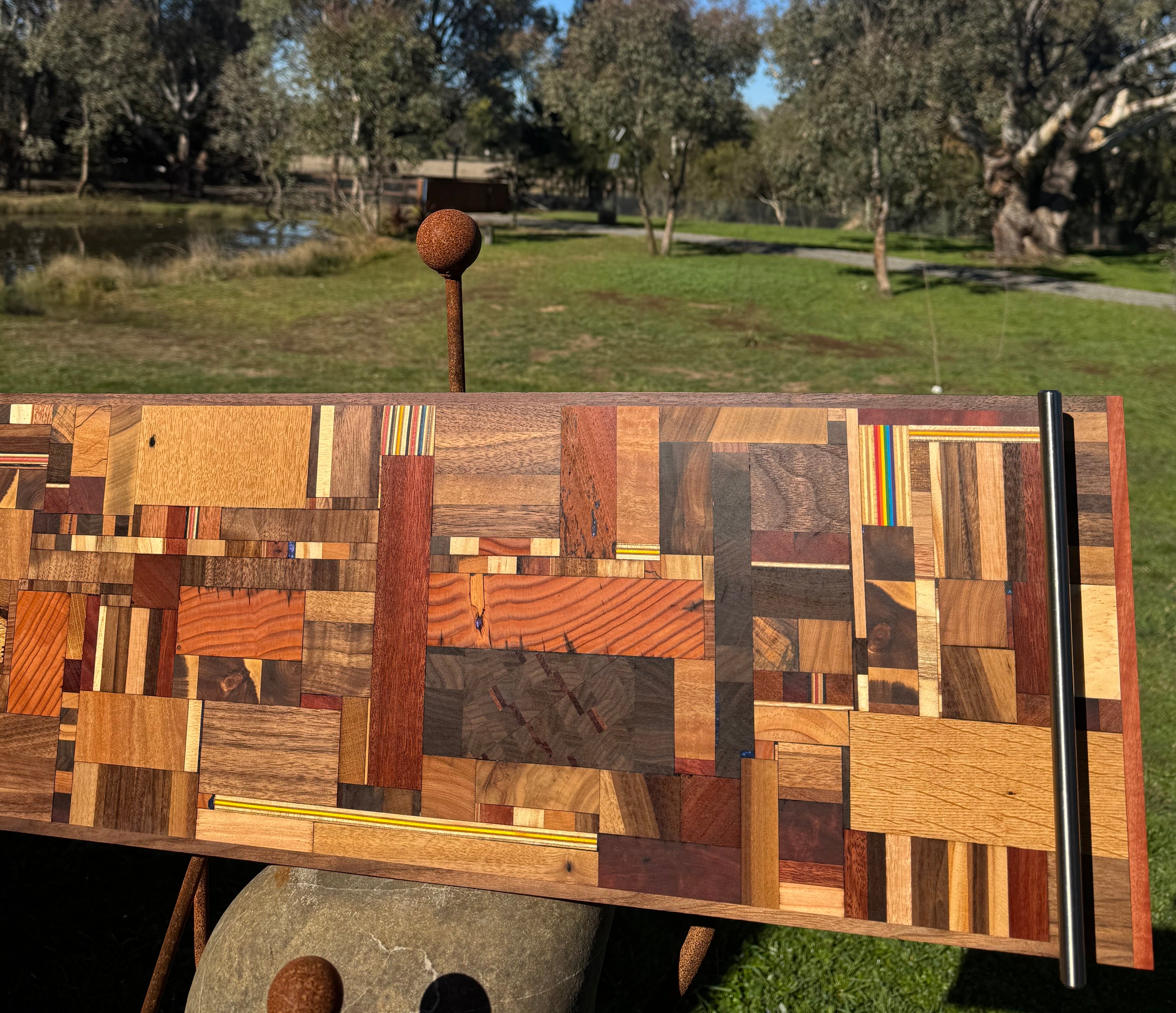 Chaos pattern Serving Board with Handles