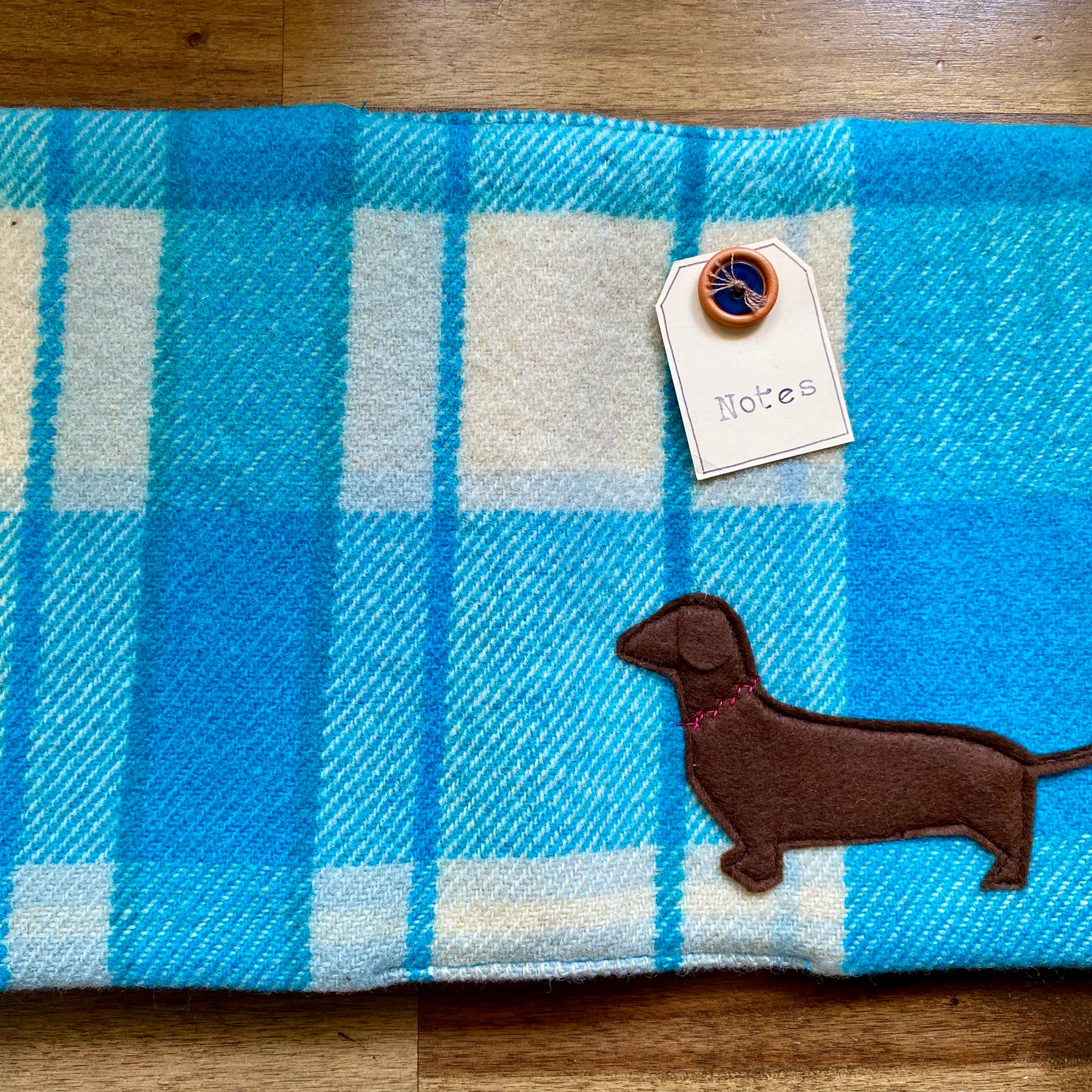 A5 Upcycled Notebook Dachshund - Blue